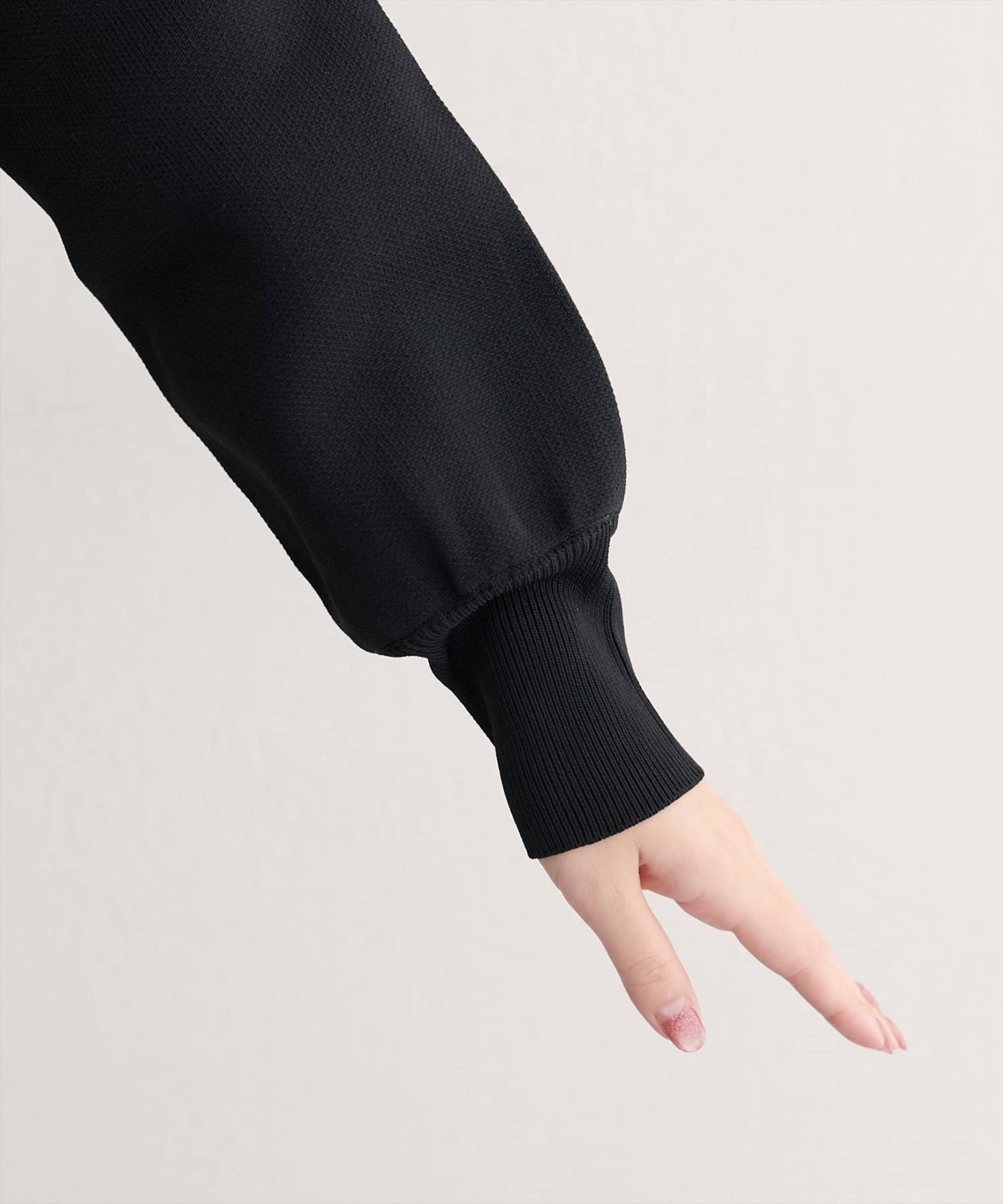 natural couture(ナチュラルクチュール) 【WEB限定】ポリニット金釦ポケ付きカーディガン