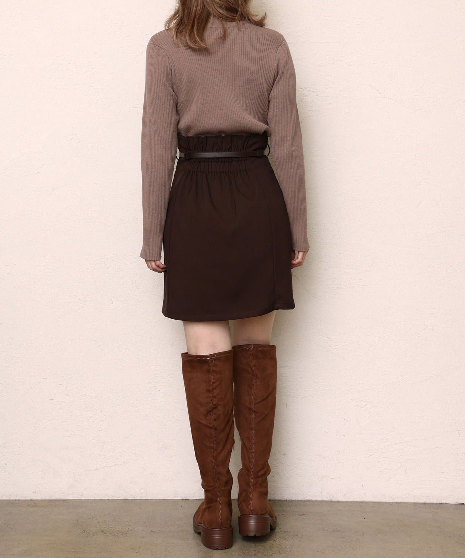 NICE CLAUP / OLIVE des OLIVE OUTLET(ナイスクラップ  / オリーブ デ オリーブ アウトレット) 【one after another】スウェードタンク底ブーツ