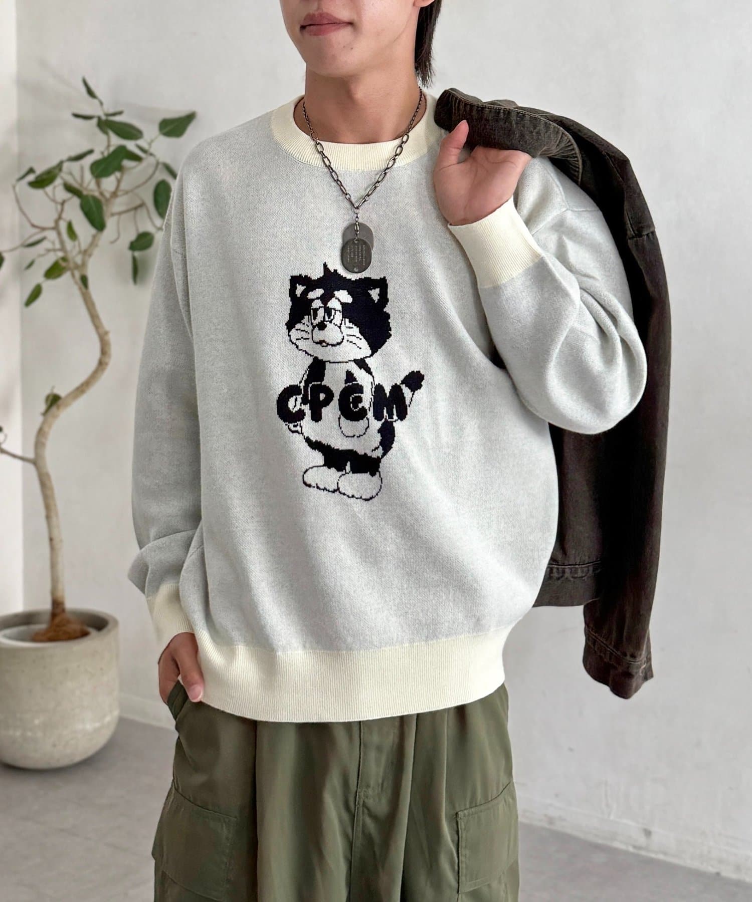 CPCM(シーピーシーエム) 【ANYMAL】マスコットキャラスウェットライクニット