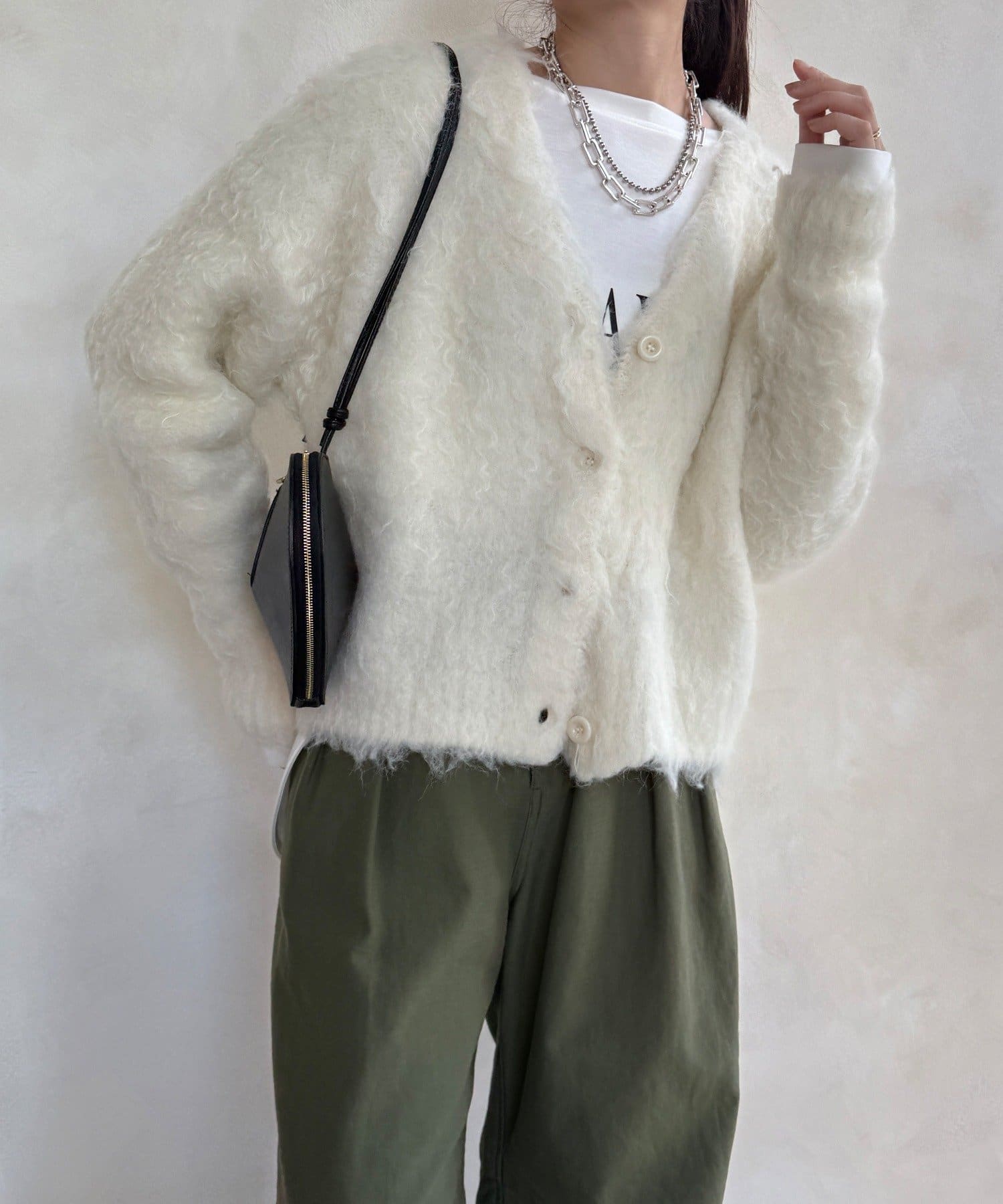 DOUDOU(ドゥドゥ) 【WEB限定】ロングシャギーカーディガン