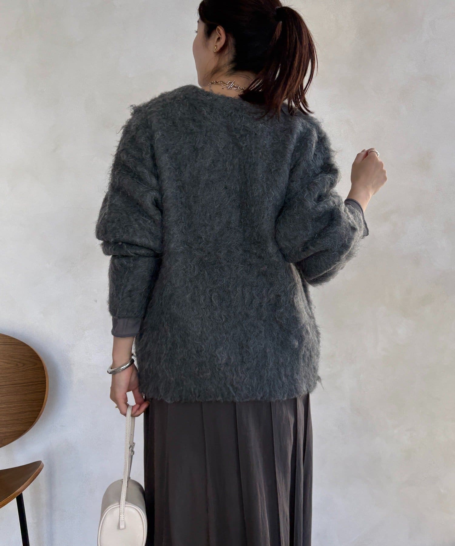 DOUDOU(ドゥドゥ) 【WEB限定】ロングシャギープルオーバー