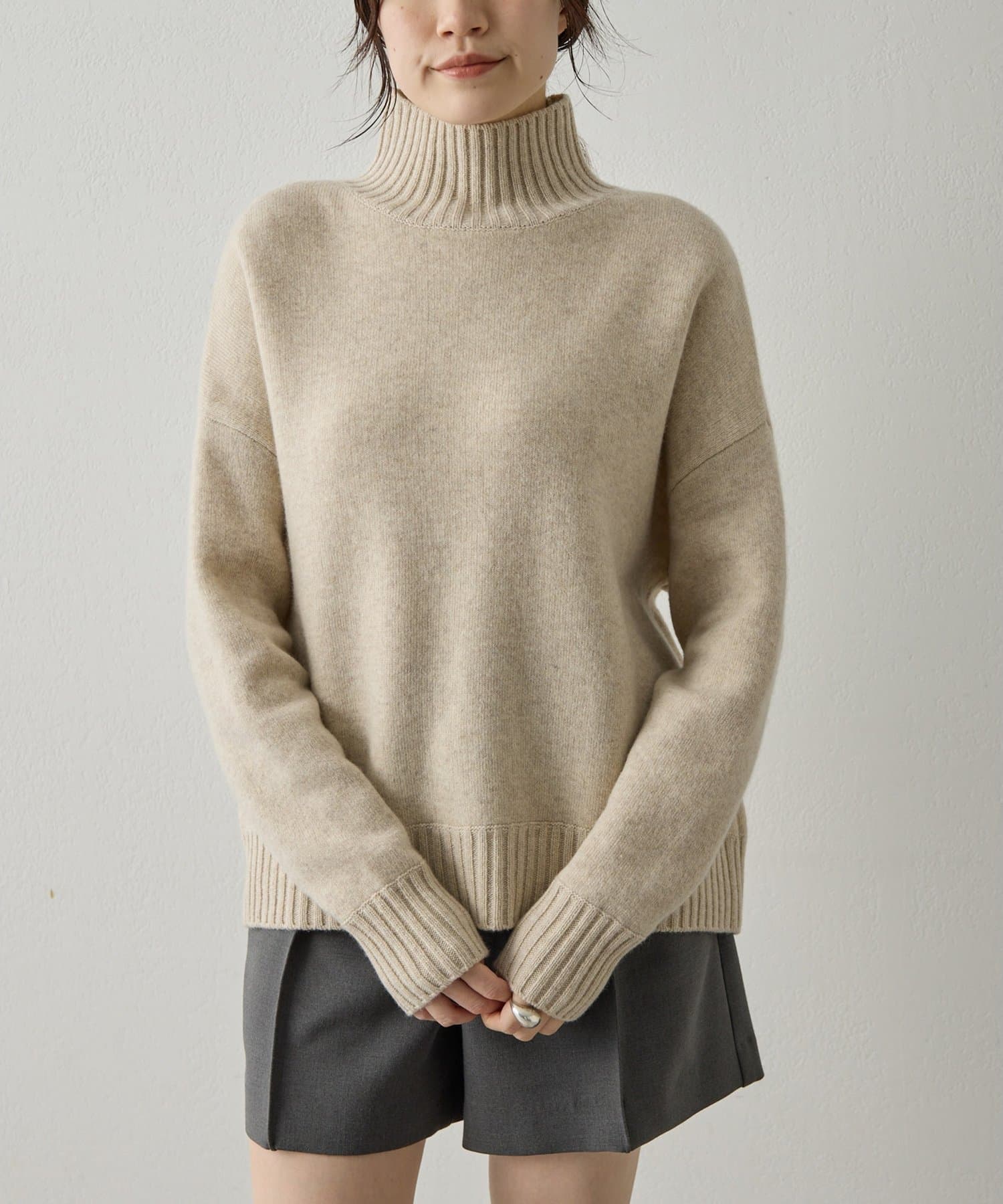 Whim Gazette(ウィム ガゼット) 【Drawing Numbers】接結ルーズタートルニット