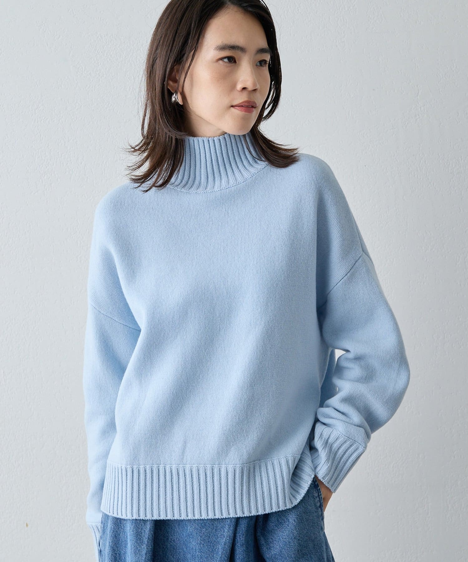 Whim Gazette(ウィム ガゼット) 【Drawing Numbers】接結ルーズタートルニット