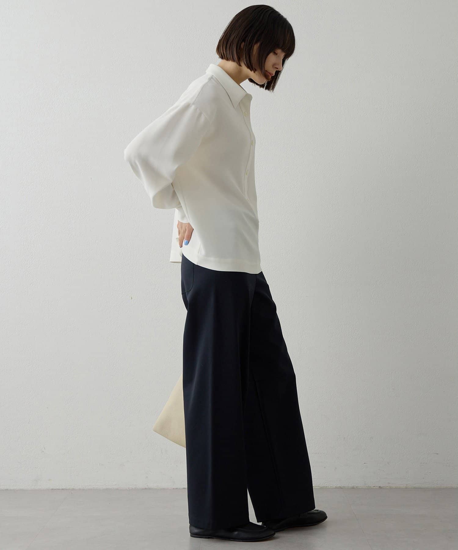 Whim Gazette(ウィム ガゼット) ポンチ裏起毛バレルパンツ