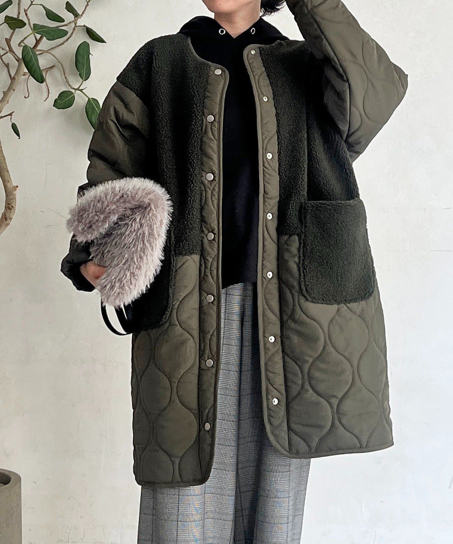 Croisiere(クロジエール) ボア×キルティングコート