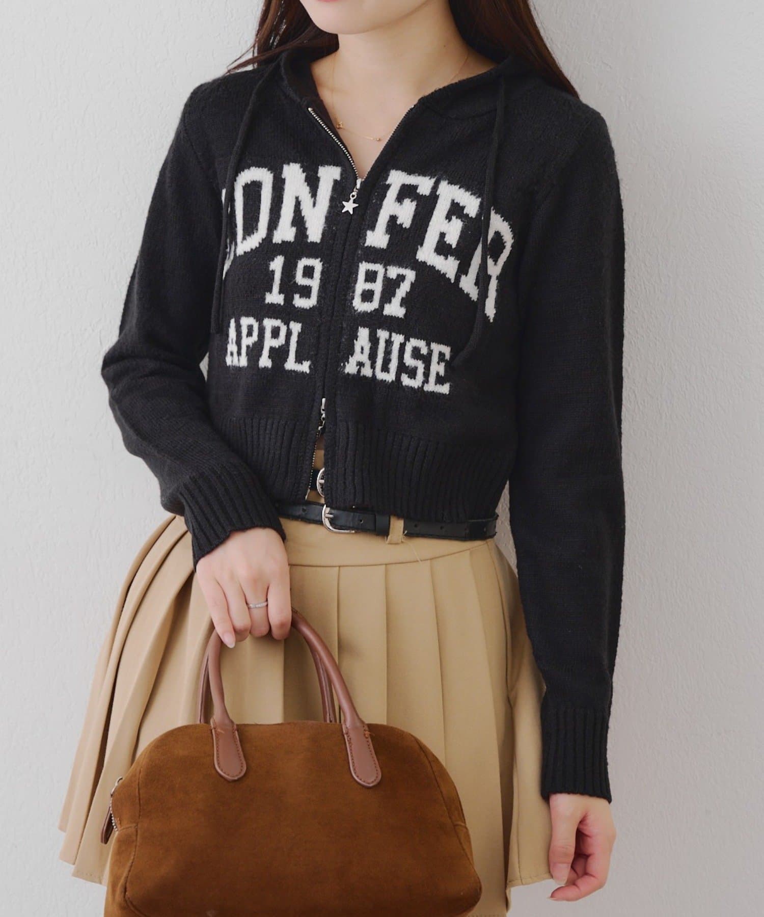 NICE CLAUP / OLIVE des OLIVE OUTLET(ナイスクラップ  / オリーブ デ オリーブ アウトレット) 【RMAF】ロゴニットパーカー