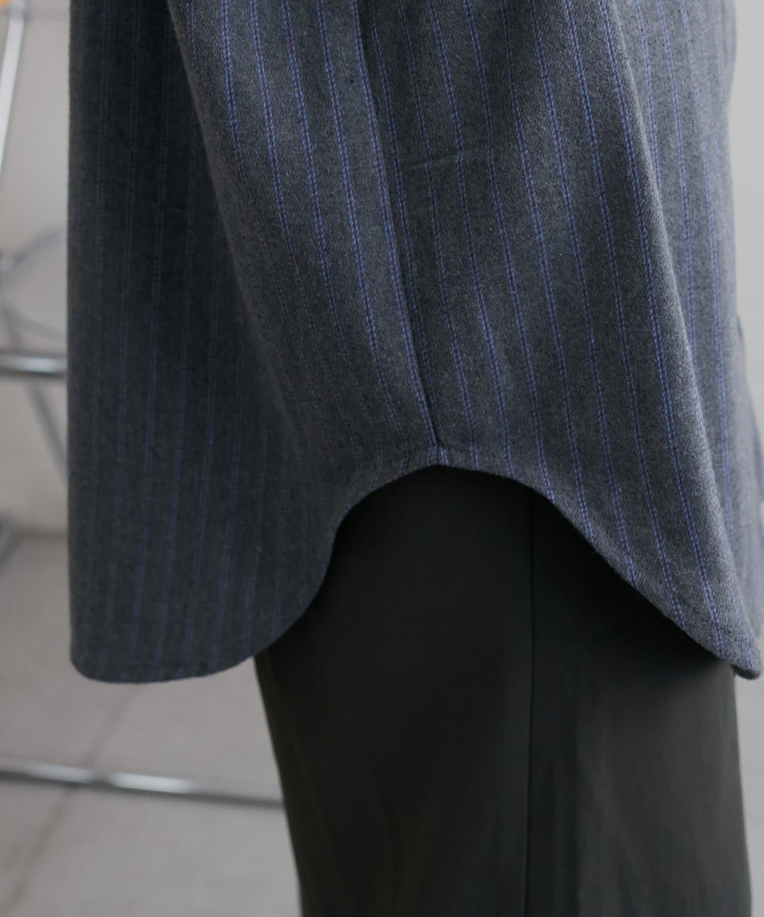 DISCOAT(ディスコート) 【胸元刺繍で着映え◎/万能シャツ】ポケットロゴ刺繍オーバーシャツ《WEB限定》