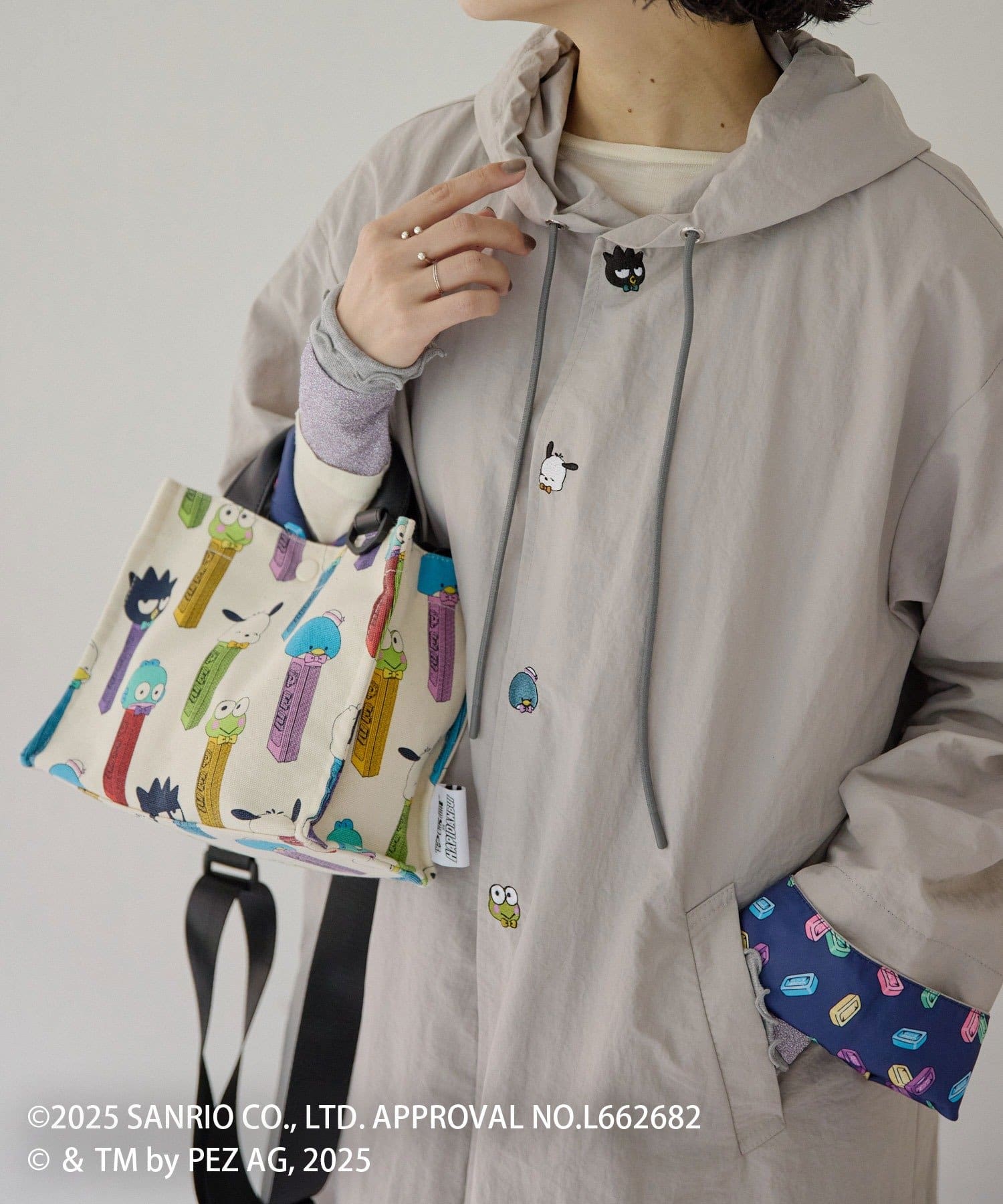 ear PAPILLONNER(イア パピヨネ) 【はぴだんぶい×PEZ(ペッツ)×ear】コラボコットントートバッグS