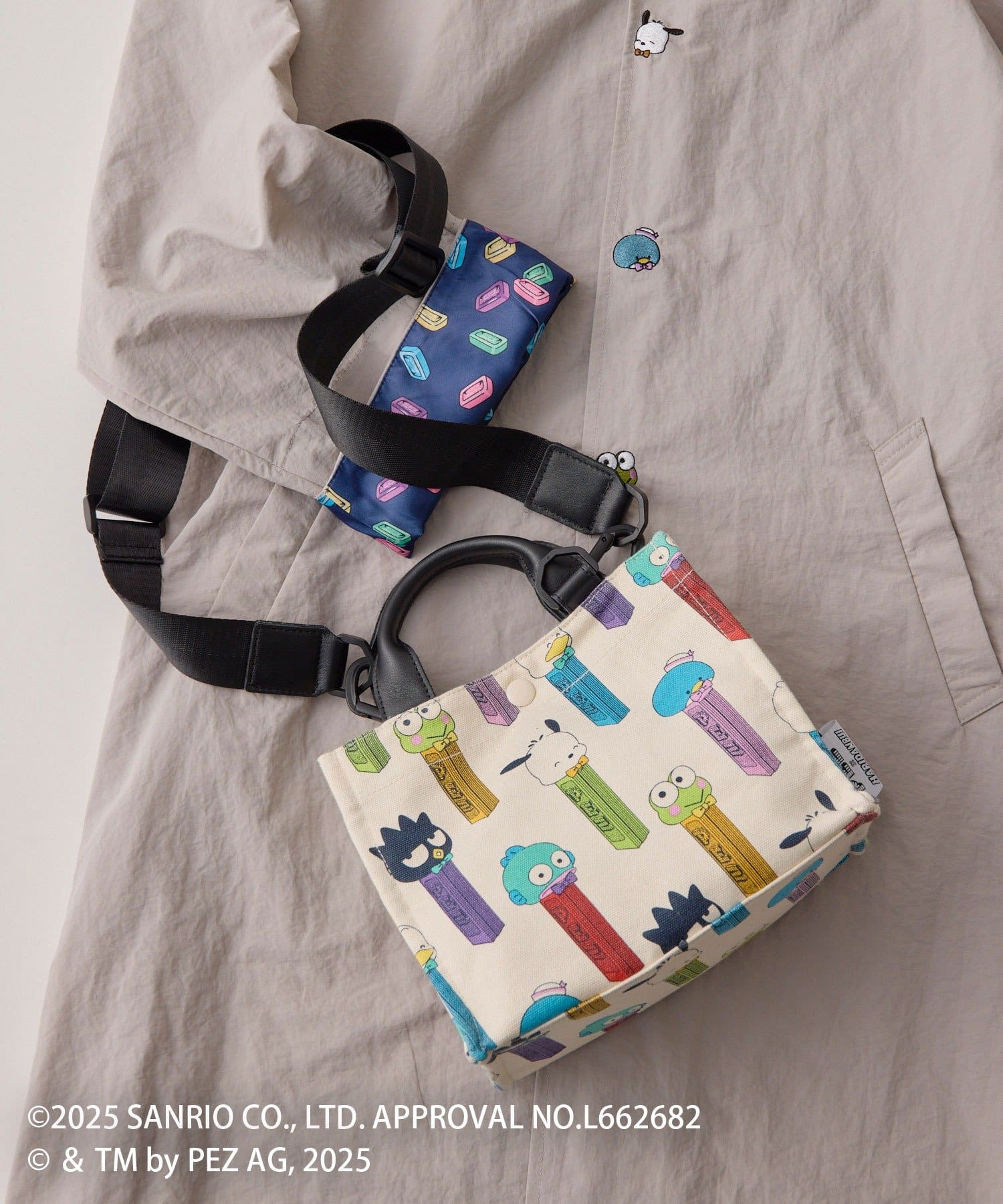 ear PAPILLONNER(イア パピヨネ) 【はぴだんぶい×PEZ(ペッツ)×ear】コラボコットントートバッグS