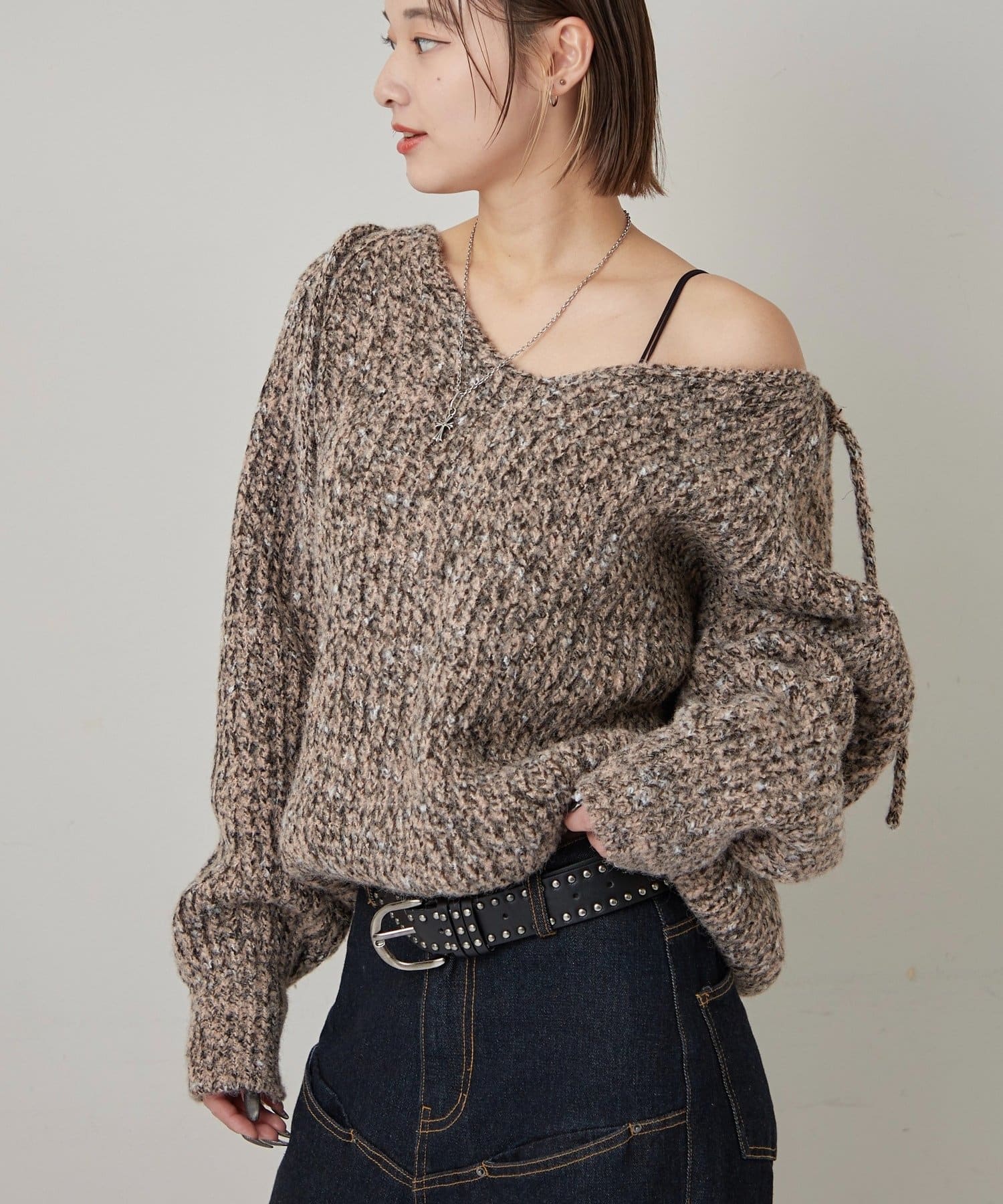 WHO’S WHO gallery(フーズフーギャラリー) メランジスキッパーフードニット