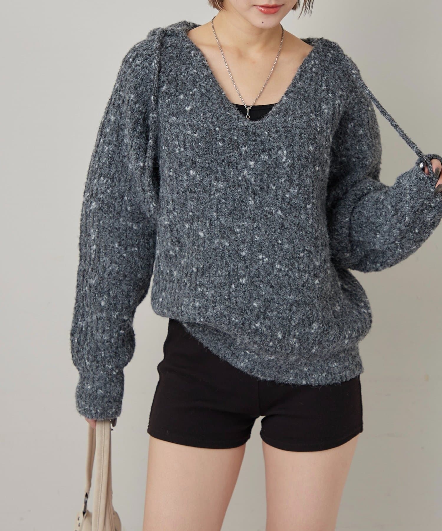 WHO’S WHO gallery(フーズフーギャラリー) メランジスキッパーフードニット