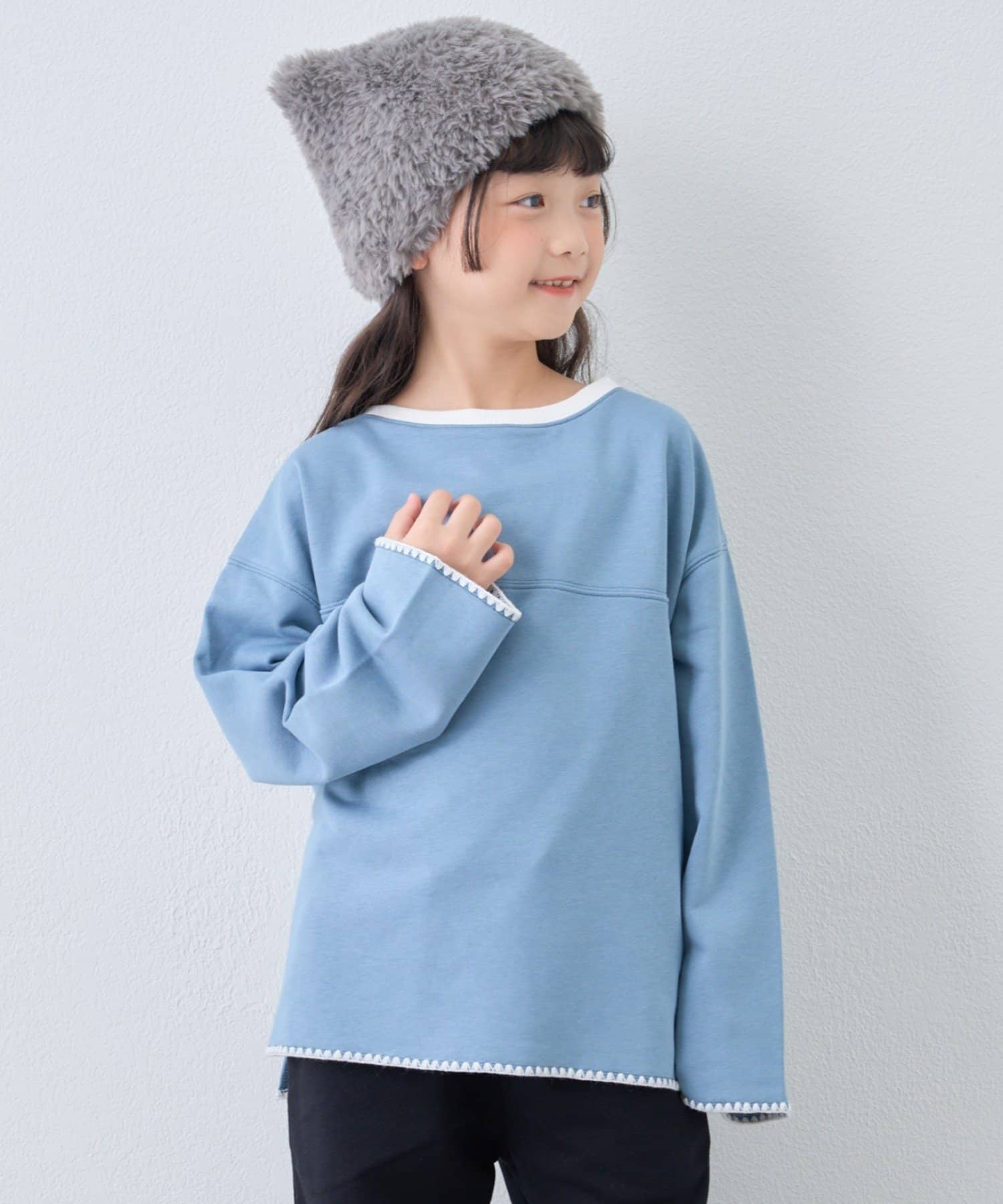 CIAOPANIC TYPY(チャオパニックティピー) 【WEB限定】【KIDS】ハマグリステッチ配色スウェット