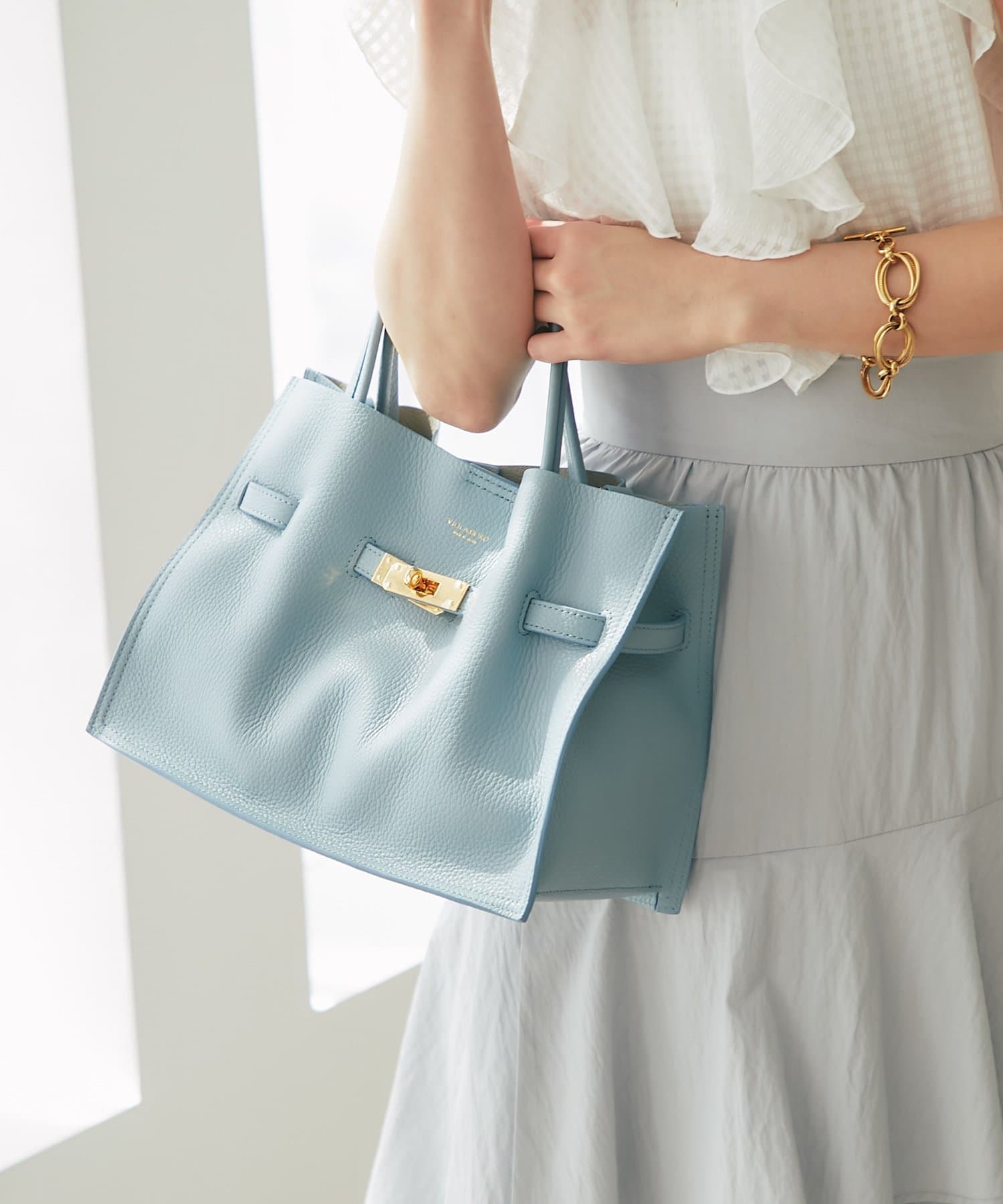 La boutique BonBon(ラブティックボンボン) 【ヴィオラドーロ】イタリアンWフェイス型押しレザートート