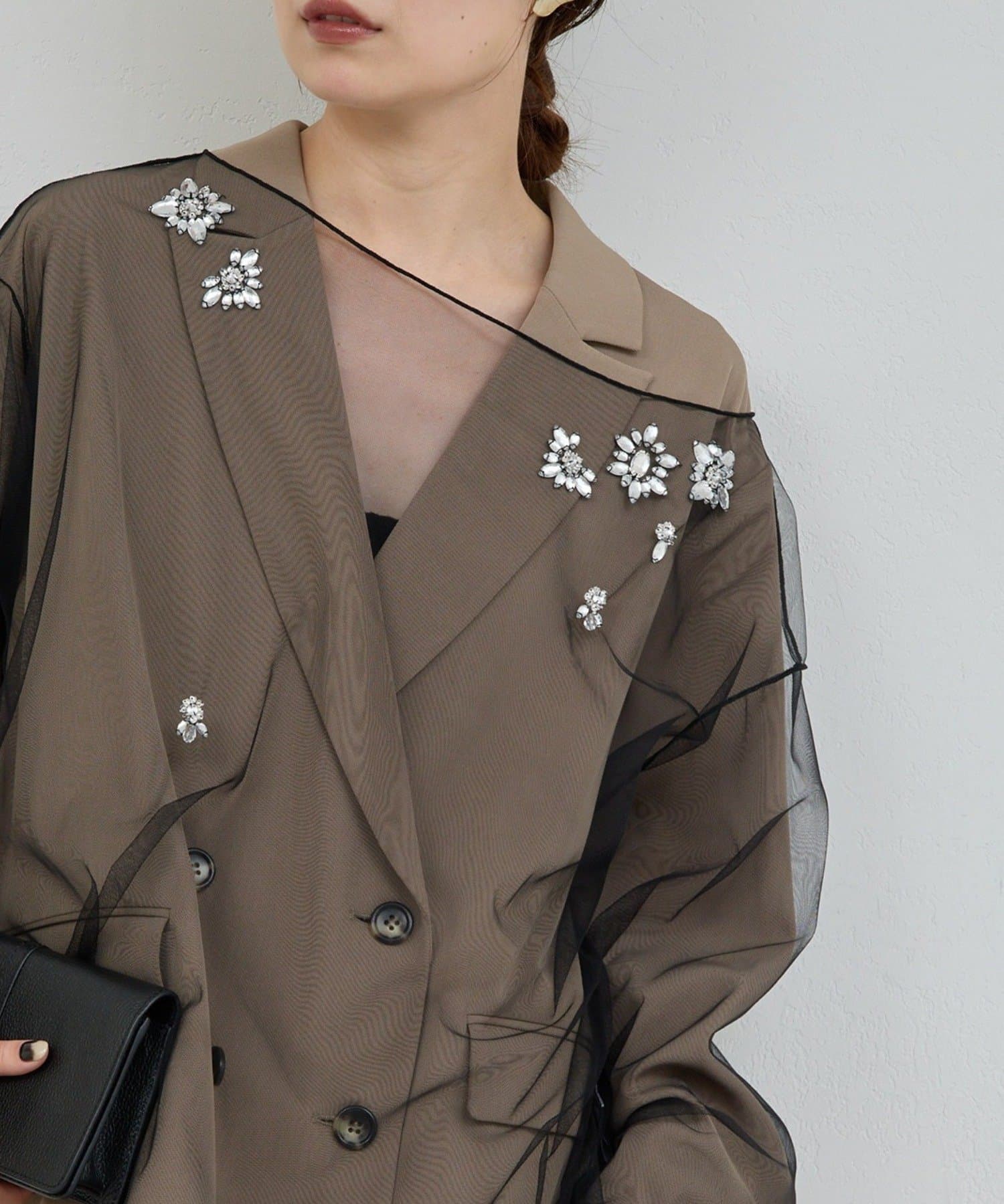 GALLARDAGALANTE(ガリャルダガランテ) 【25th記念アイテム】ビジューチュールプルオーバー