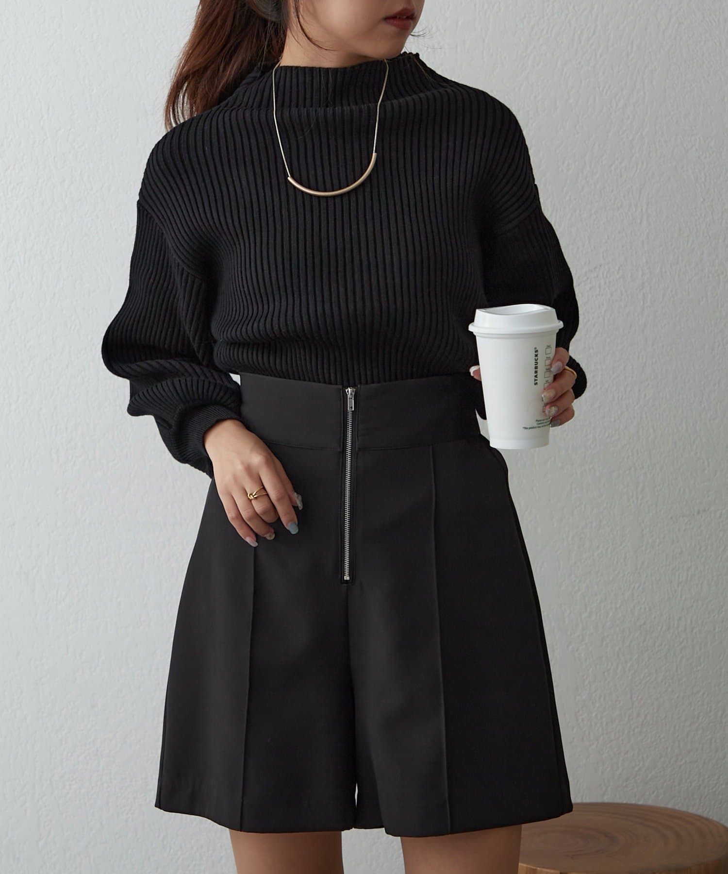 NICE CLAUP / OLIVE des OLIVE OUTLET(ナイスクラップ  / オリーブ デ オリーブ アウトレット) プチプラseries♡【RMAF】PBTボトルネックニット