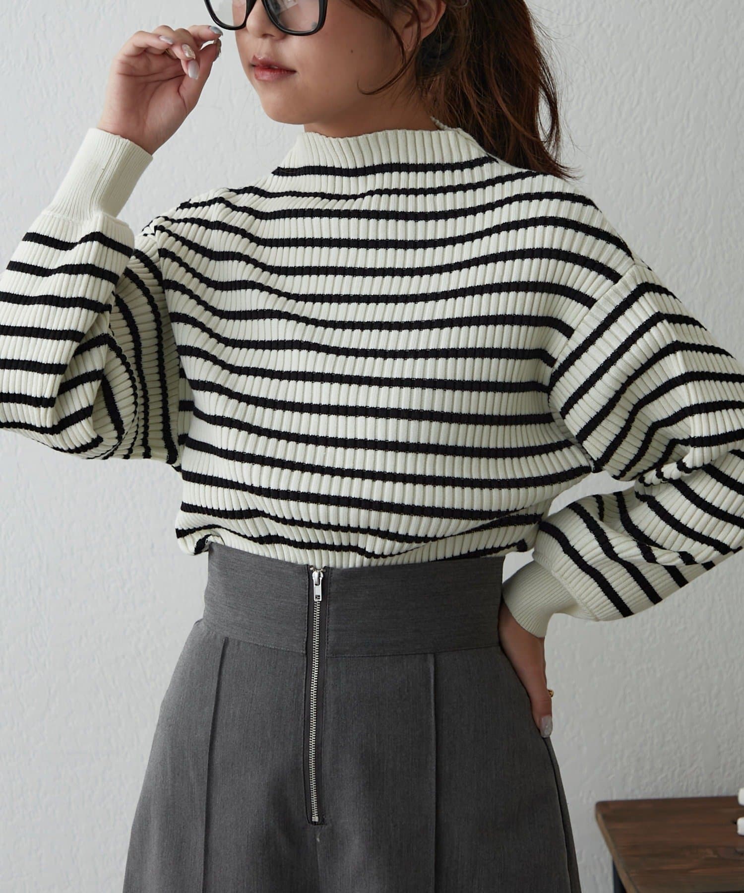 NICE CLAUP / OLIVE des OLIVE OUTLET(ナイスクラップ  / オリーブ デ オリーブ アウトレット) プチプラseries♡【RMAF】PBTボトルネックニット