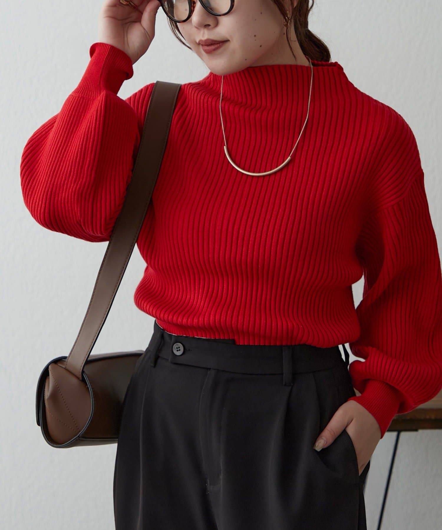 NICE CLAUP / OLIVE des OLIVE OUTLET(ナイスクラップ  / オリーブ デ オリーブ アウトレット) プチプラseries♡【RMAF】PBTボトルネックニット