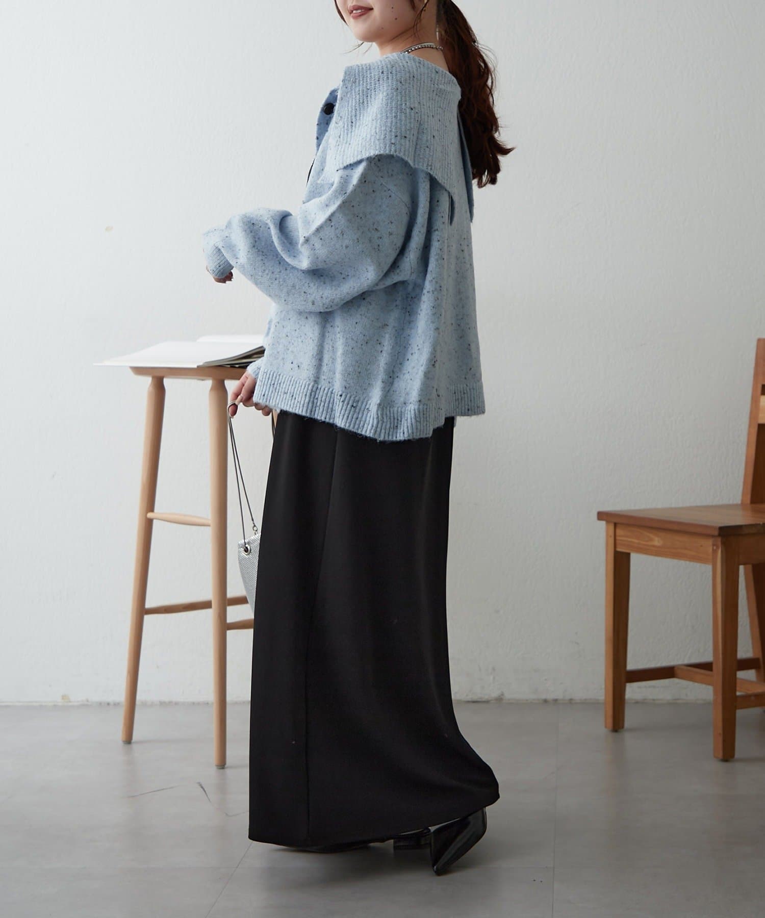 NICE CLAUP / OLIVE des OLIVE OUTLET(ナイスクラップ  / オリーブ デ オリーブ アウトレット) プチプラseries♡【RMAF】襟付きニットカーディガン