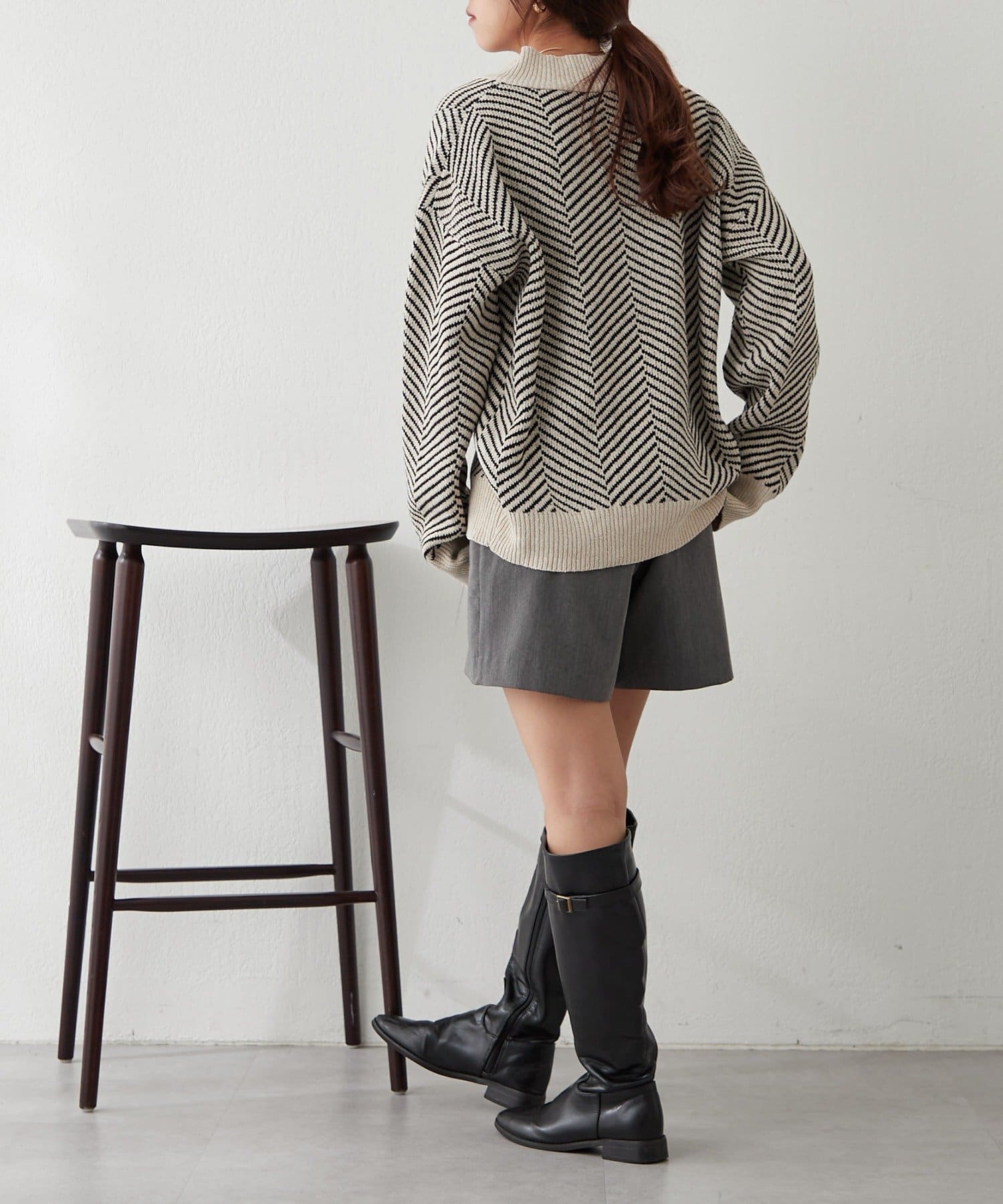 NICE CLAUP / OLIVE des OLIVE OUTLET(ナイスクラップ  / オリーブ デ オリーブ アウトレット) プチプラseries♡【RMAF】ジャガードニットカーディガン