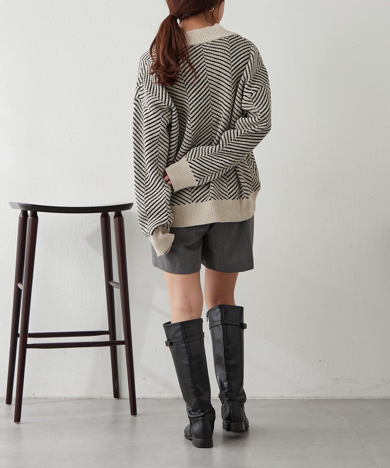 NICE CLAUP / OLIVE des OLIVE OUTLET(ナイスクラップ  / オリーブ デ オリーブ アウトレット) プチプラseries♡【RMAF】ジャガードニットカーディガン