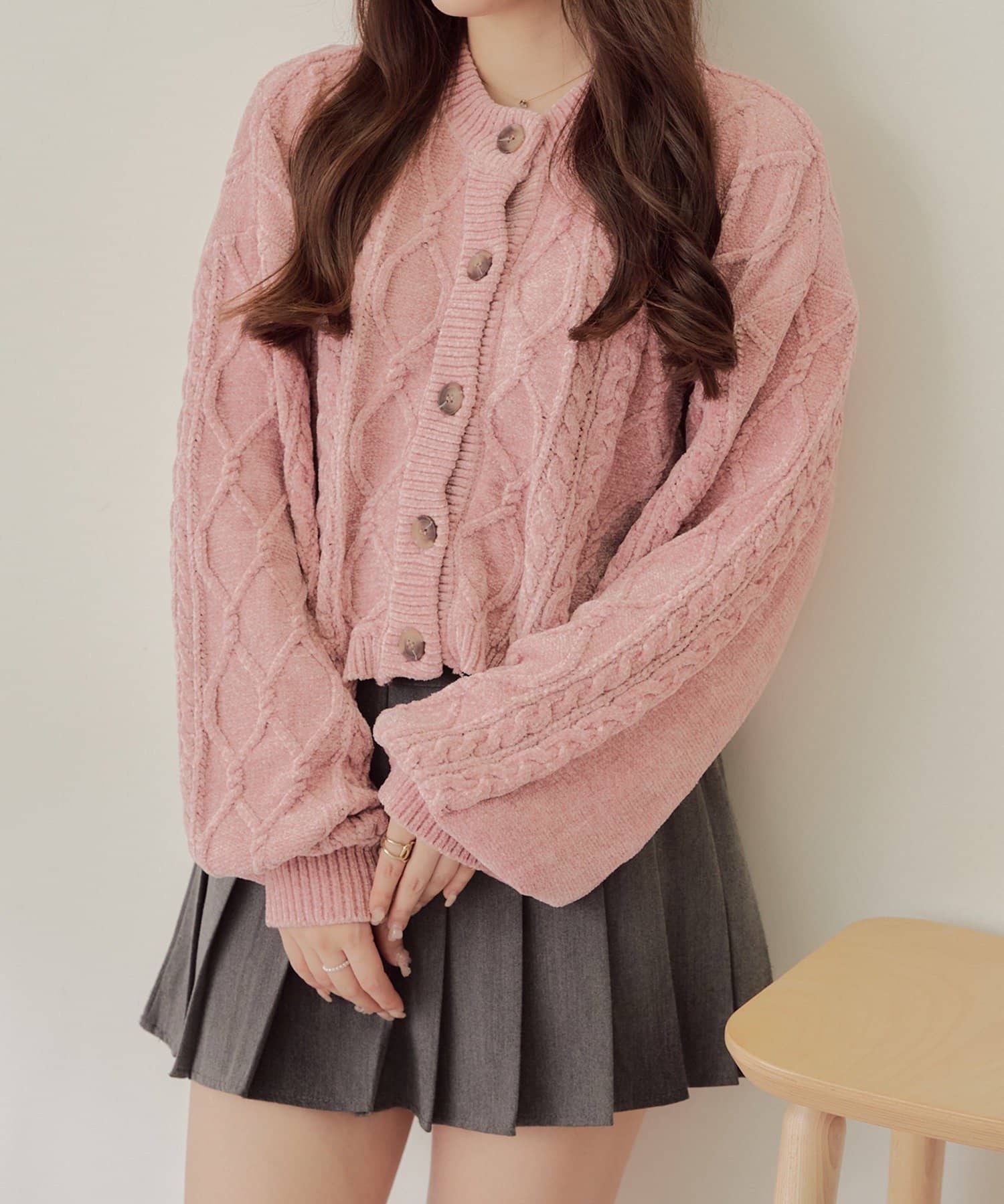 NICE CLAUP / OLIVE des OLIVE OUTLET(ナイスクラップ  / オリーブ デ オリーブ アウトレット) プチプラseries♡【RMAF】２WAYモールケーブルニット