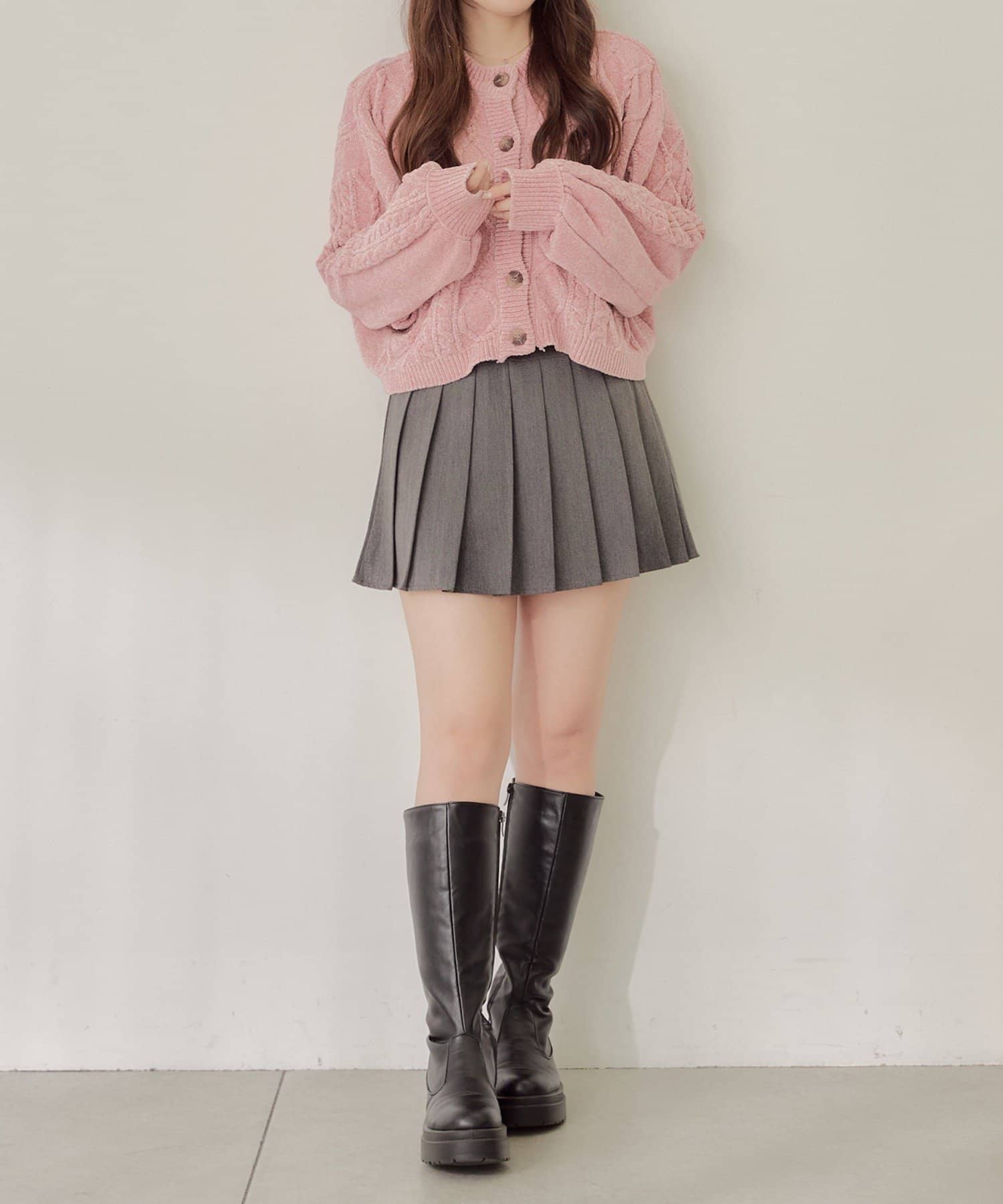 NICE CLAUP / OLIVE des OLIVE OUTLET(ナイスクラップ  / オリーブ デ オリーブ アウトレット) プチプラseries♡【RMAF】２WAYモールケーブルニット