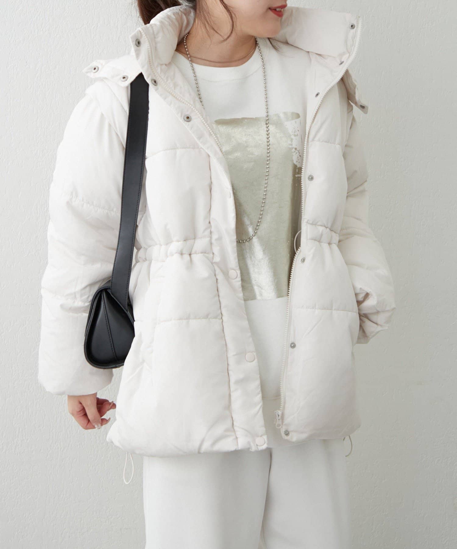 プチプラseries♡【RMAF】袖取り外し中綿ブルゾン | NICE CLAUP