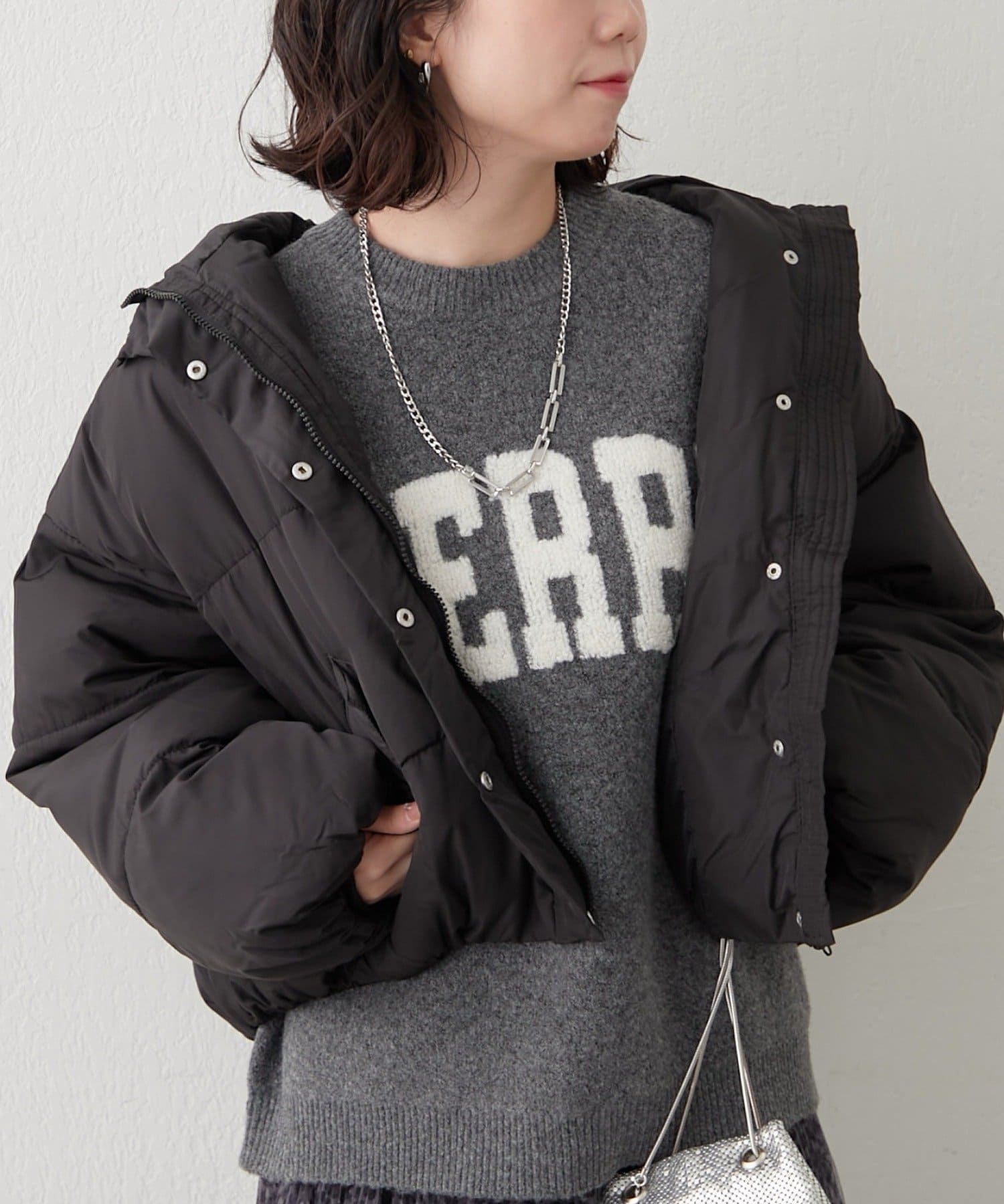 NICE CLAUP / OLIVE des OLIVE OUTLET(ナイスクラップ  / オリーブ デ オリーブ アウトレット) プチプラseries♡【RMAF】フード中綿ジャケット