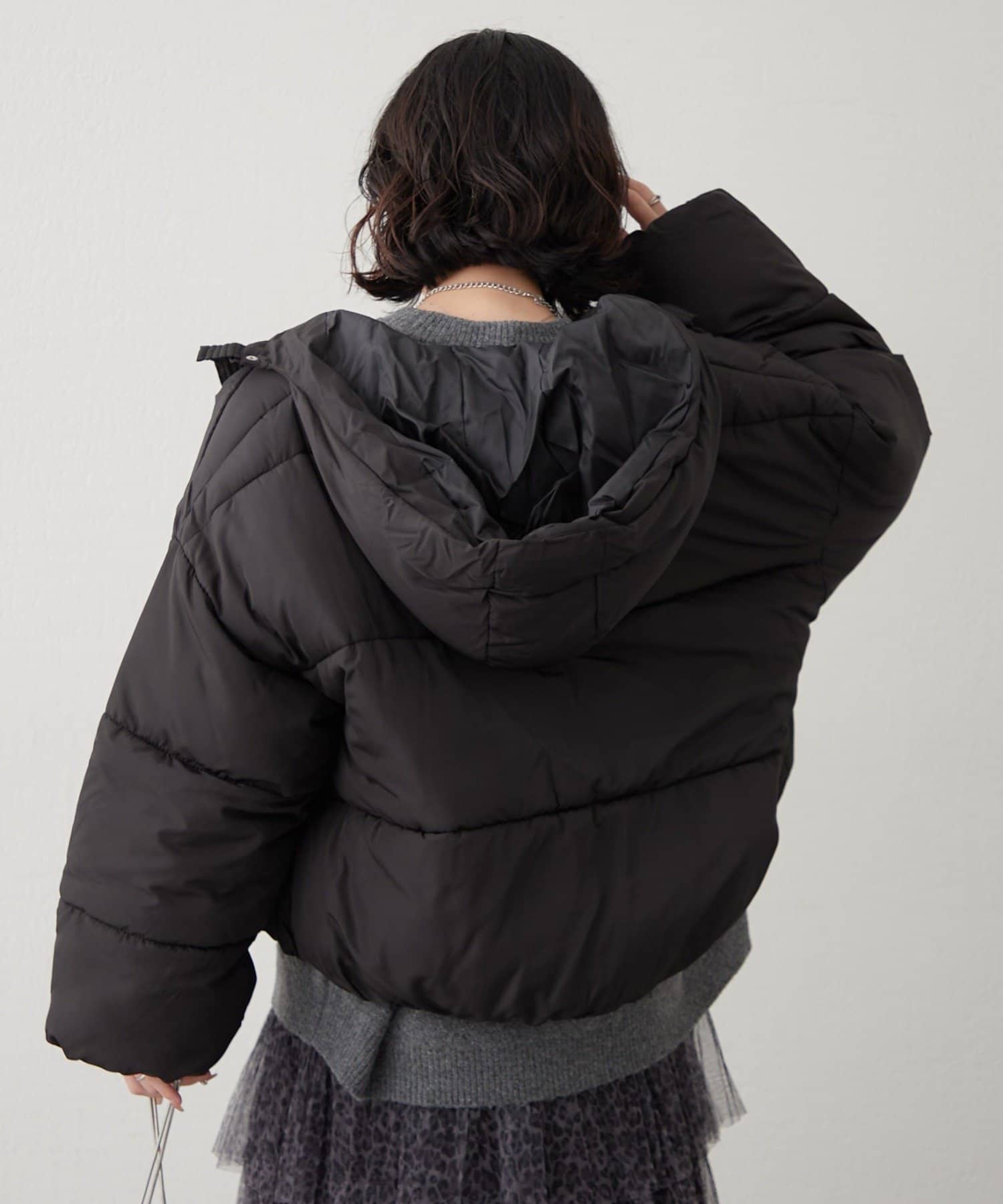 NICE CLAUP / OLIVE des OLIVE OUTLET(ナイスクラップ  / オリーブ デ オリーブ アウトレット) プチプラseries♡【RMAF】フード中綿ジャケット