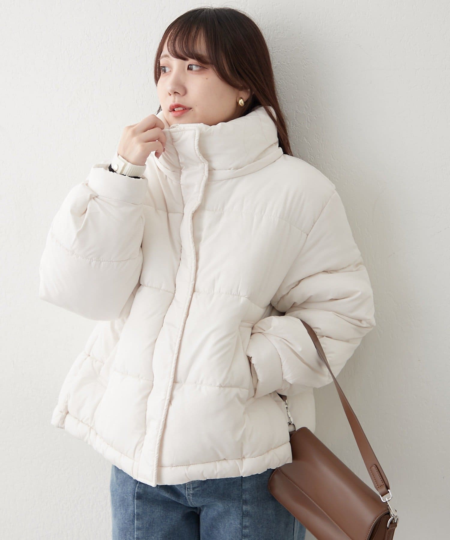 NICE CLAUP / OLIVE des OLIVE OUTLET(ナイスクラップ  / オリーブ デ オリーブ アウトレット) プチプラseries♡【RMAF】フード付き２WAY中綿ジャケット