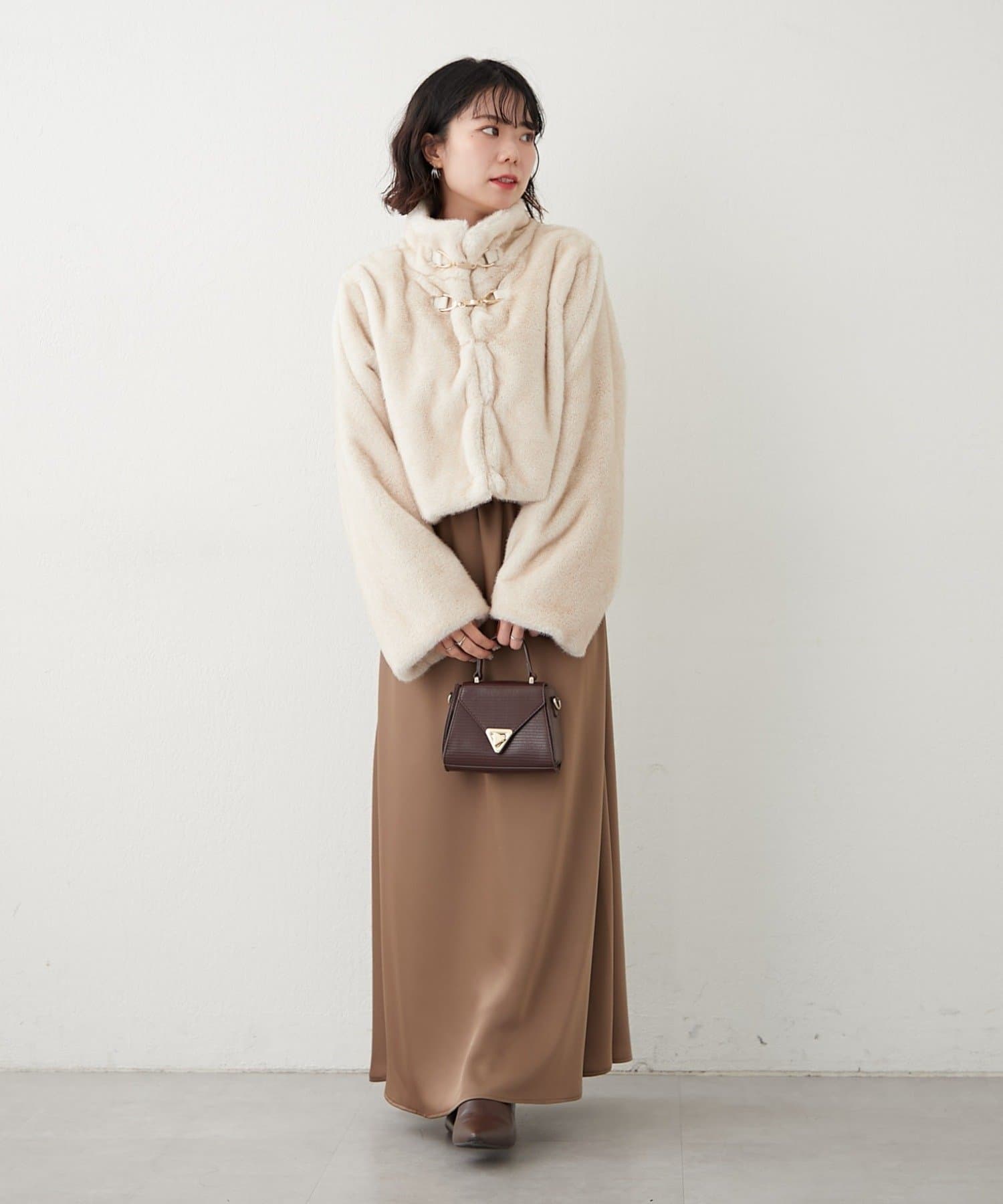 Remind me and forever(リマインドミーアンドフォーエバー) ビット付MIXファーショートジャケット