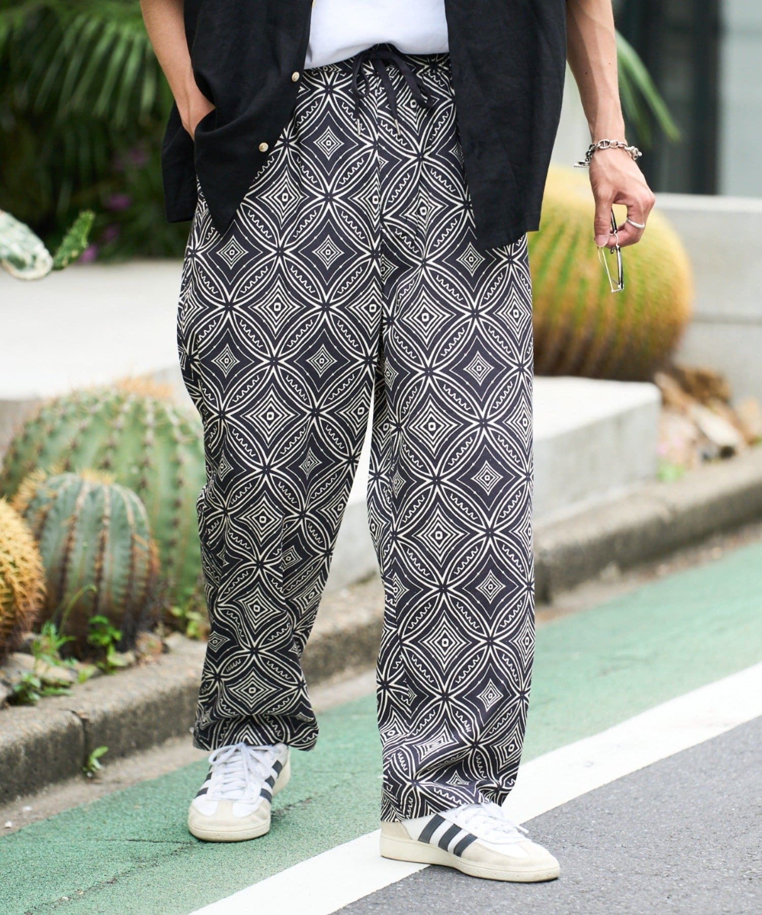 CIAOPANIC TYPY】アフリカンバティックヴィンテージ柄イージーパンツ