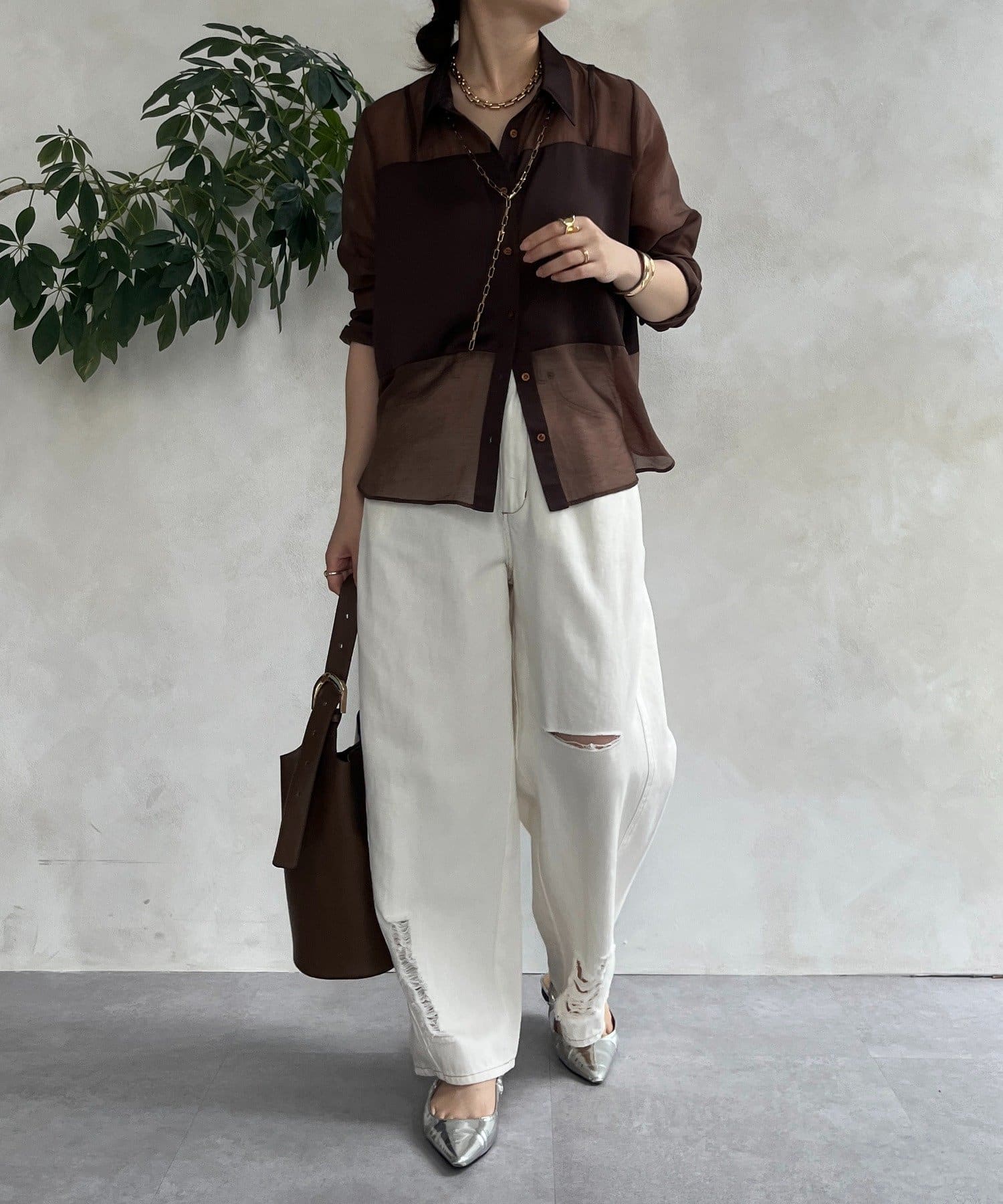 新品　DOUDOU 【オケージョン対応】オーガンジーブラウスセットドレス オケージョン対応】【WEB限定】オーガンジーブラウスセットドレス