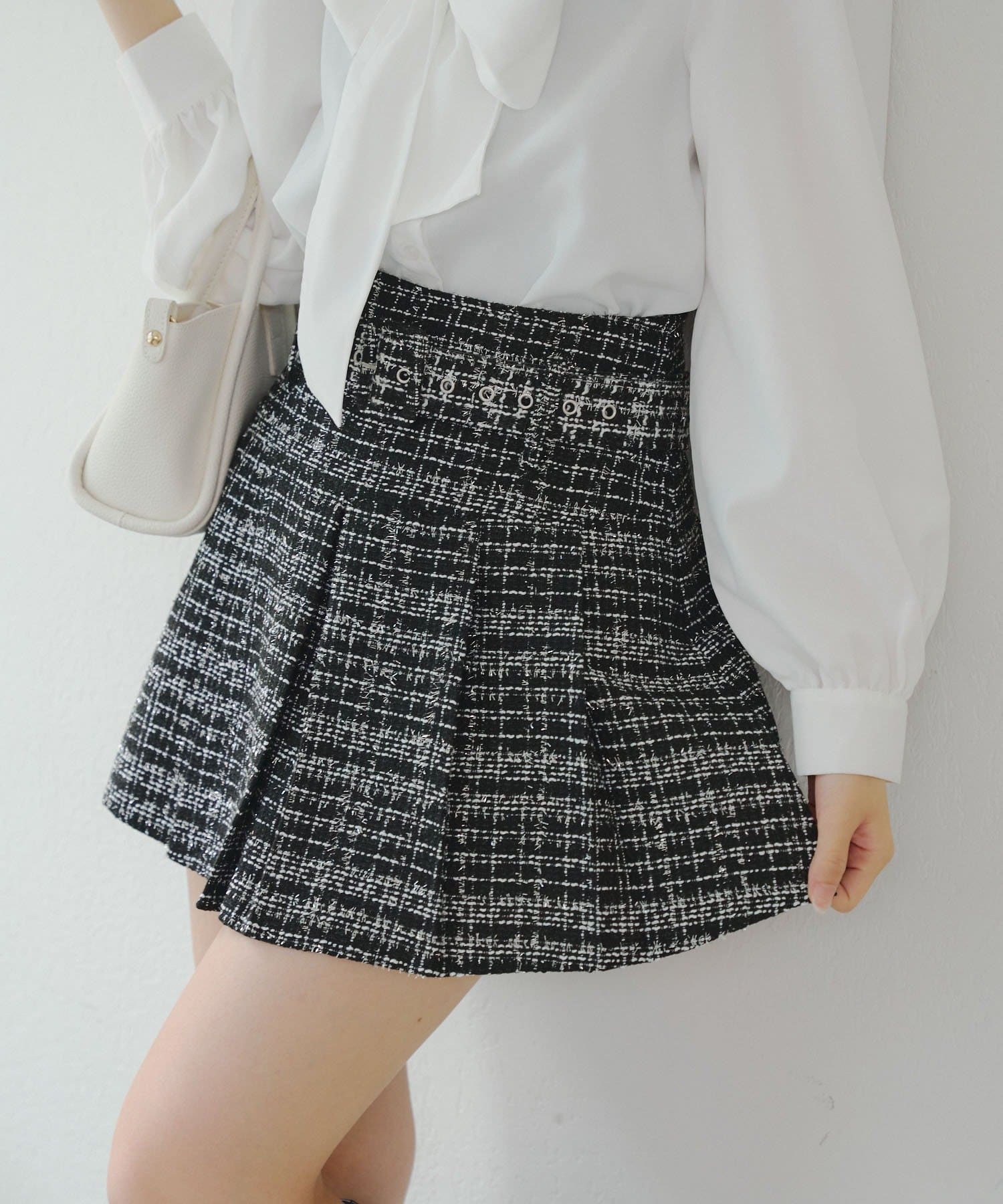 ラメツイードミニスカート | NICE CLAUP / OLIVE des OLIVE OUTLET