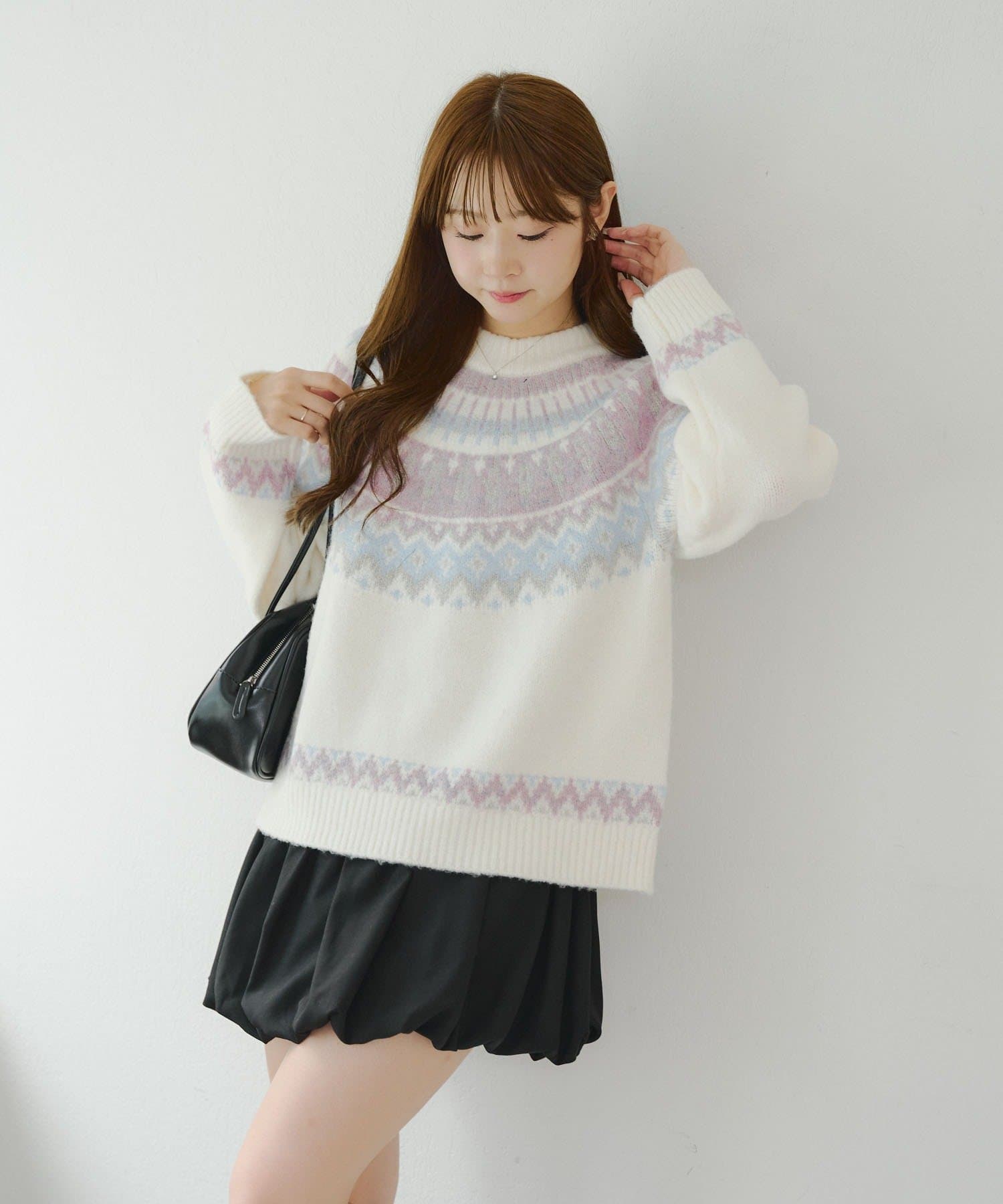 NICE CLAUP / OLIVE des OLIVE OUTLET(ナイスクラップ  / オリーブ デ オリーブ アウトレット) 【RMAF】球心もちもちニット