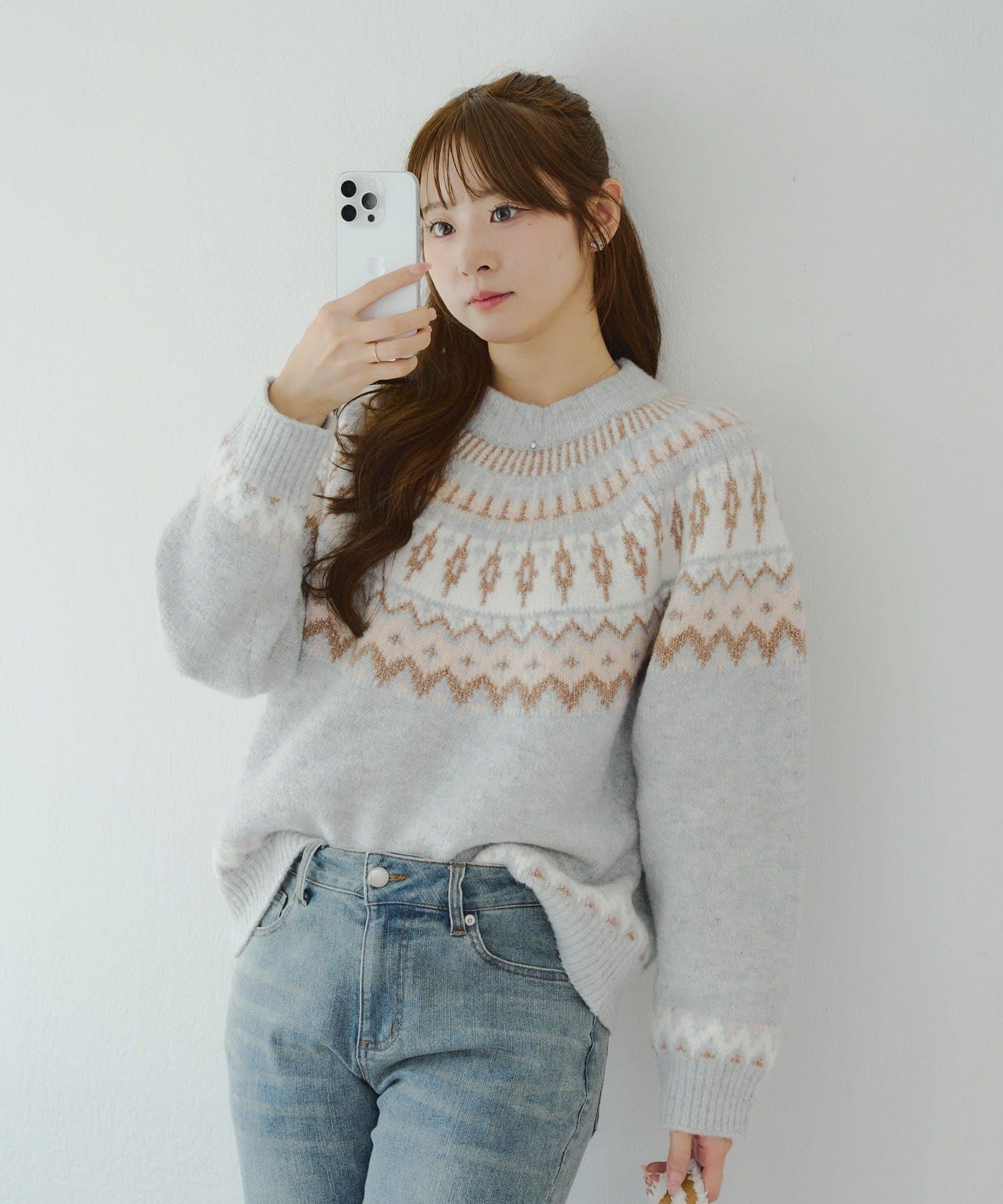 NICE CLAUP / OLIVE des OLIVE OUTLET(ナイスクラップ  / オリーブ デ オリーブ アウトレット) 【RMAF】球心もちもちニット