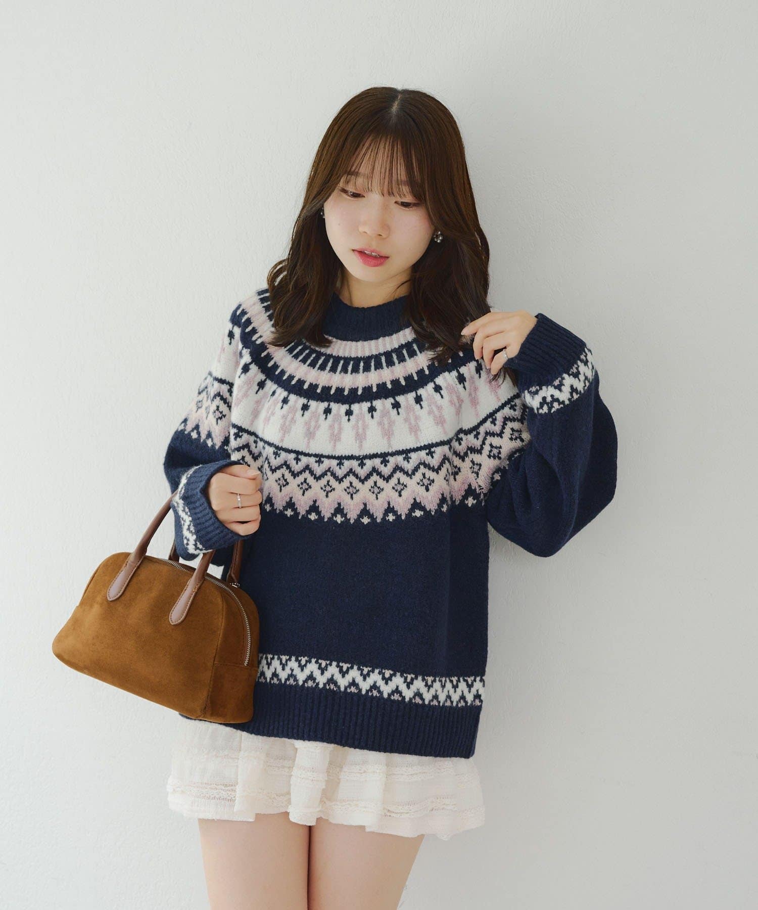 NICE CLAUP / OLIVE des OLIVE OUTLET(ナイスクラップ  / オリーブ デ オリーブ アウトレット) 【RMAF】球心もちもちニット