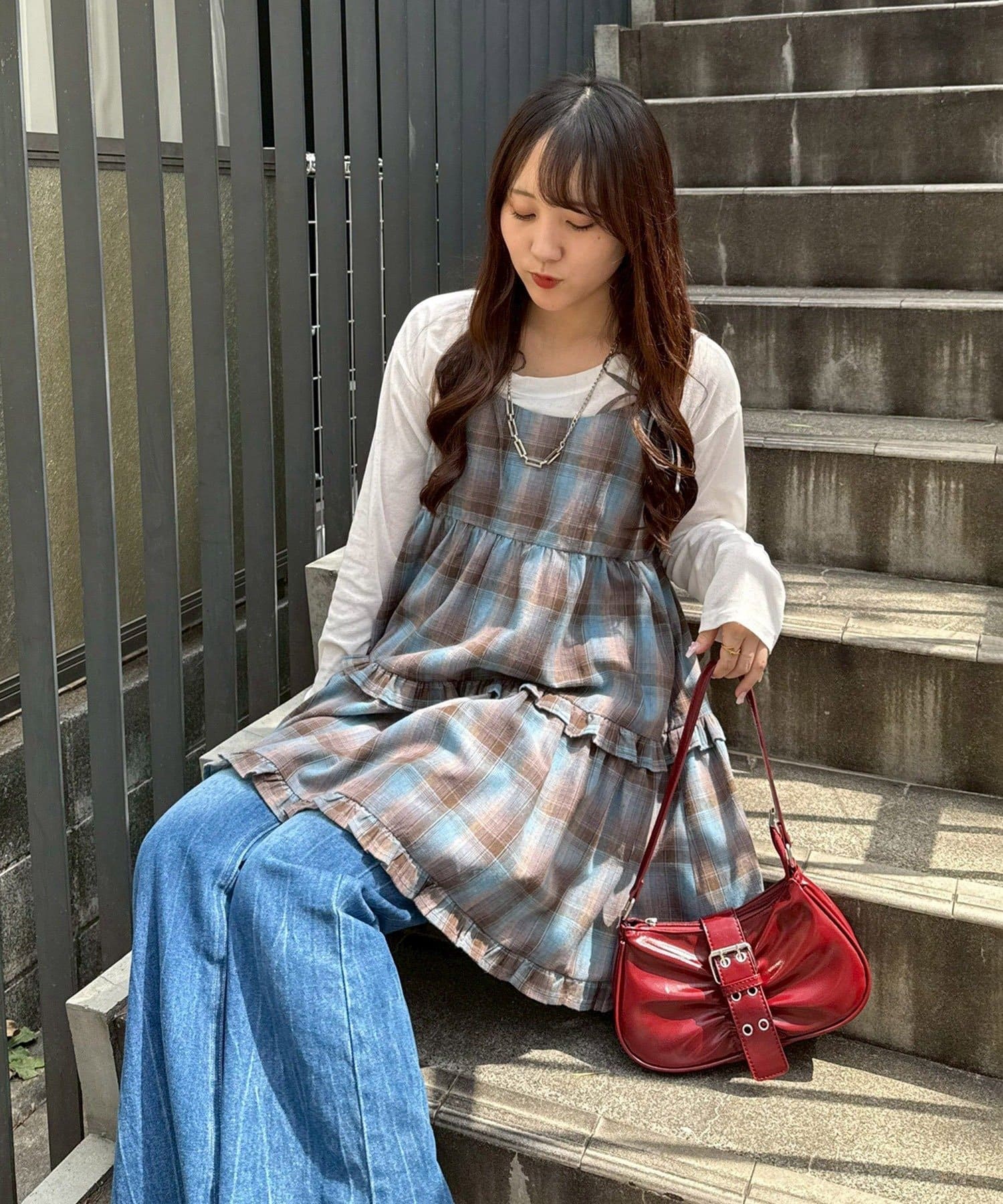 y2k❤️ 00s 当時物 花柄 リボン キャミ チュニックTRALALA系 Y2K 森ガール チュニック 花柄 キャミソール レトロ 平成ギャル