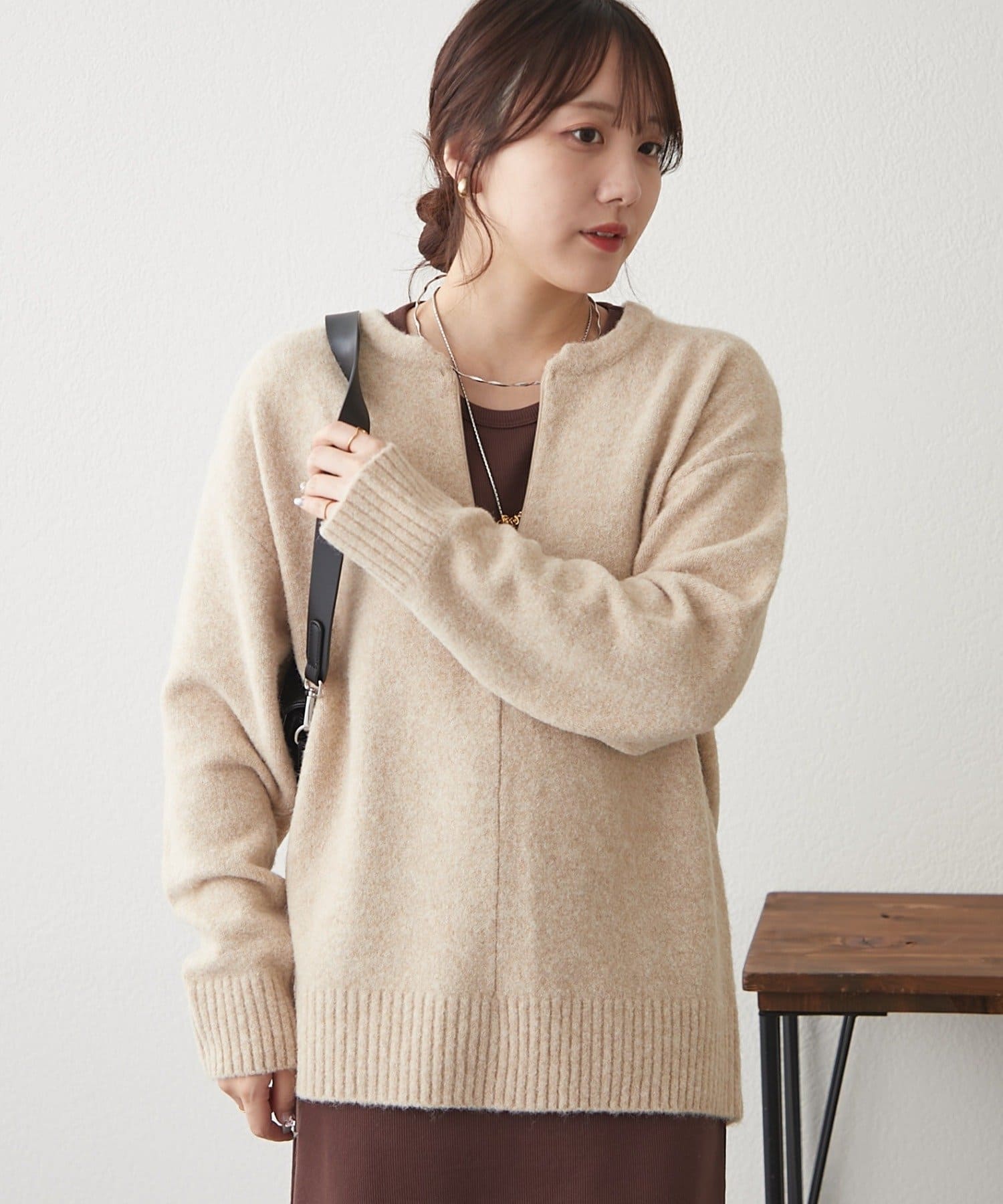 ハーフZIPゆるニットプルオーバー | Remind me and forever(リマインド