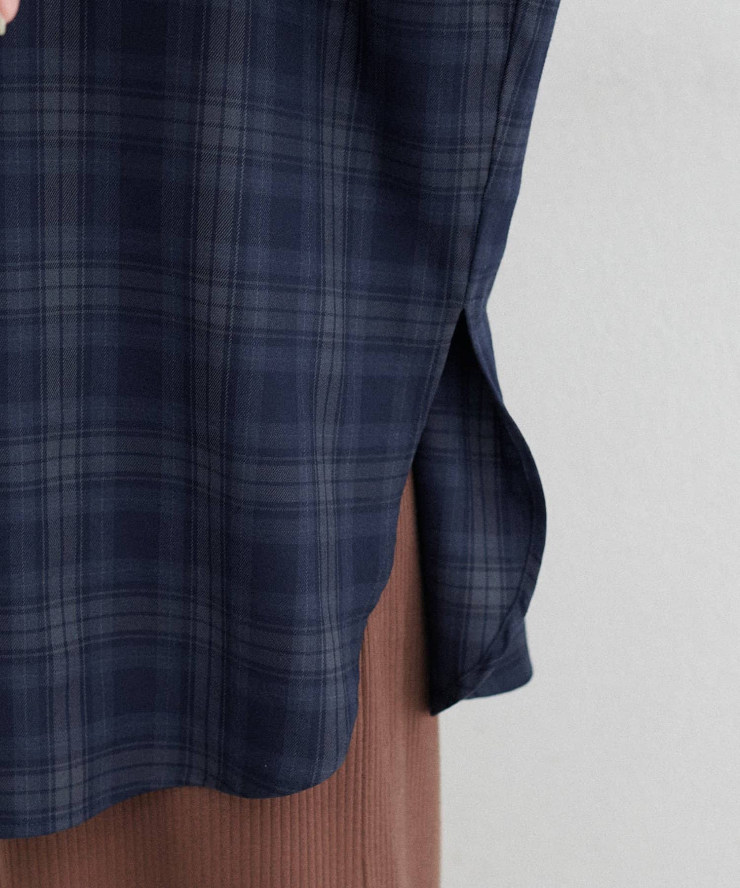 LARUTA(ラルータ) チェック柄シャツプルオーバー
