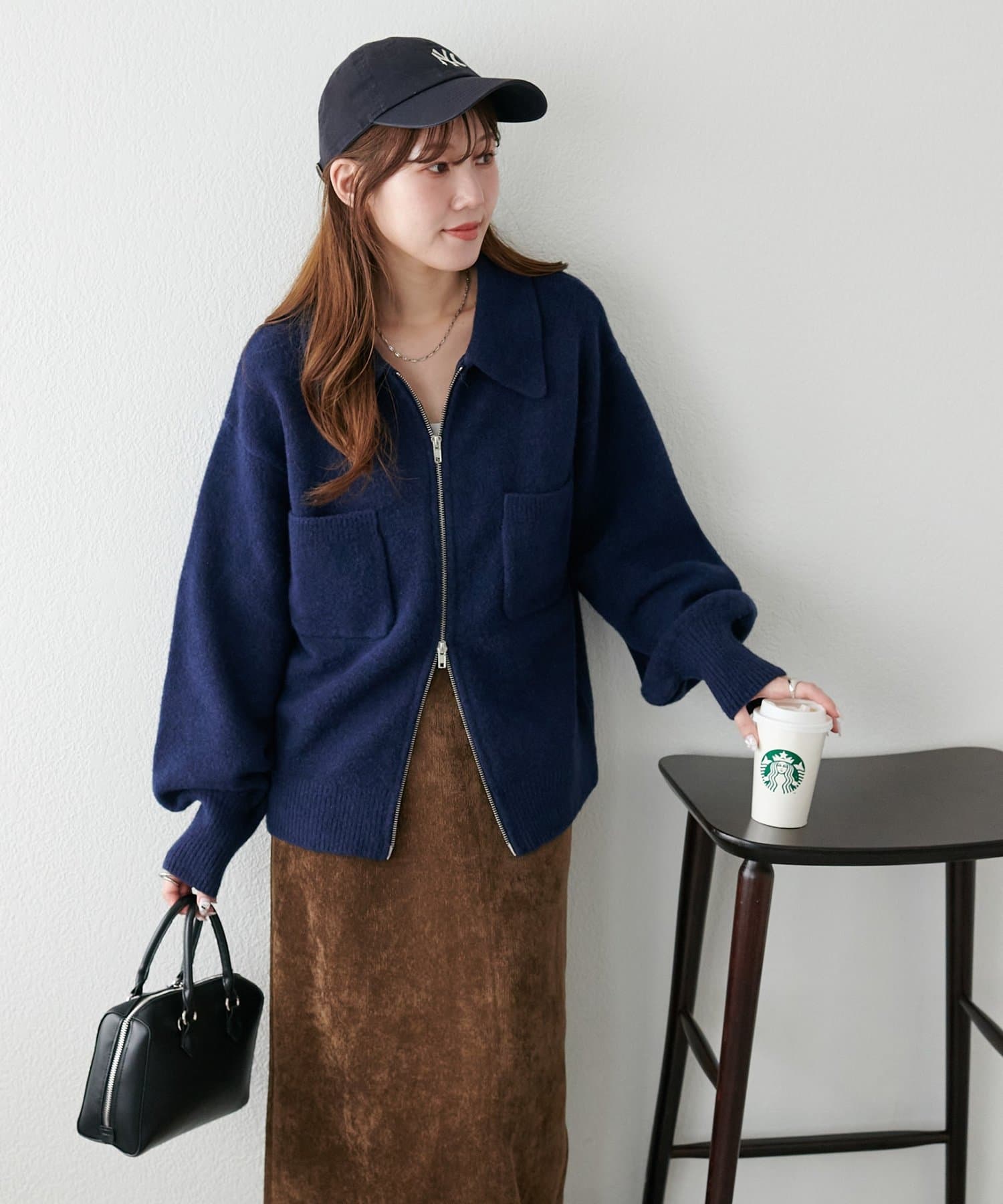 DISCOAT(ディスコート) ダブルジップニットジャケット