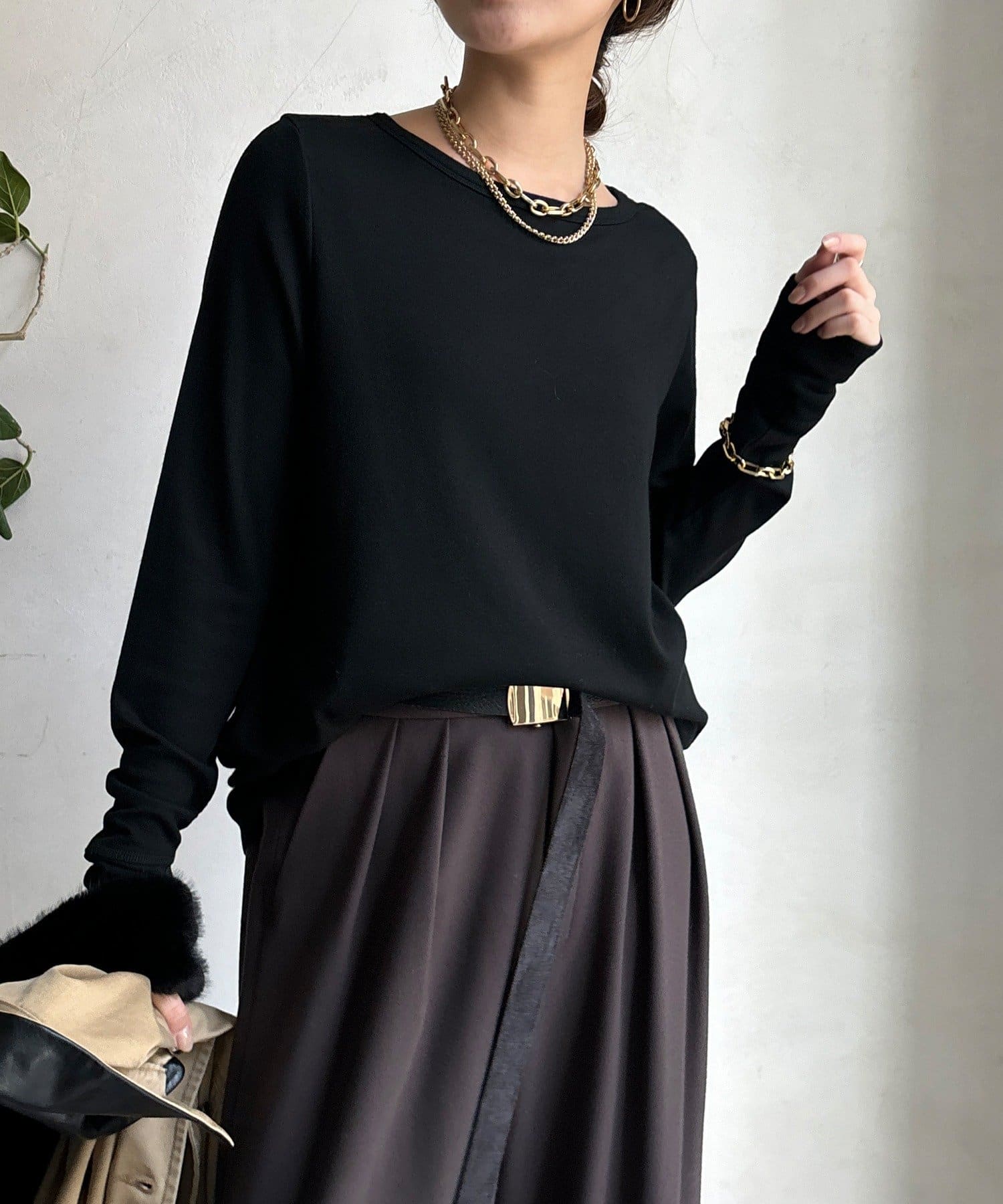 DOUDOU(ドゥドゥ) 【WEB限定】ウォームロンTEE