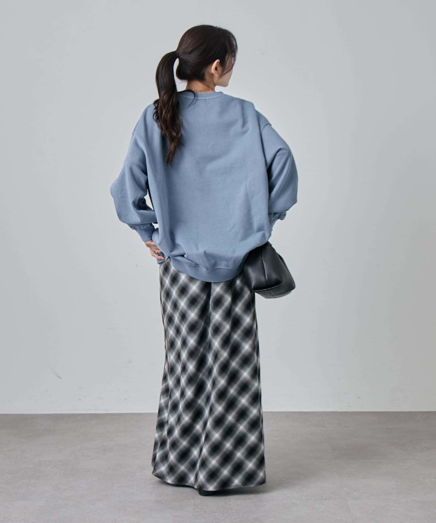 Lui's(ルイス) ピグメント加工ロゴスウェット