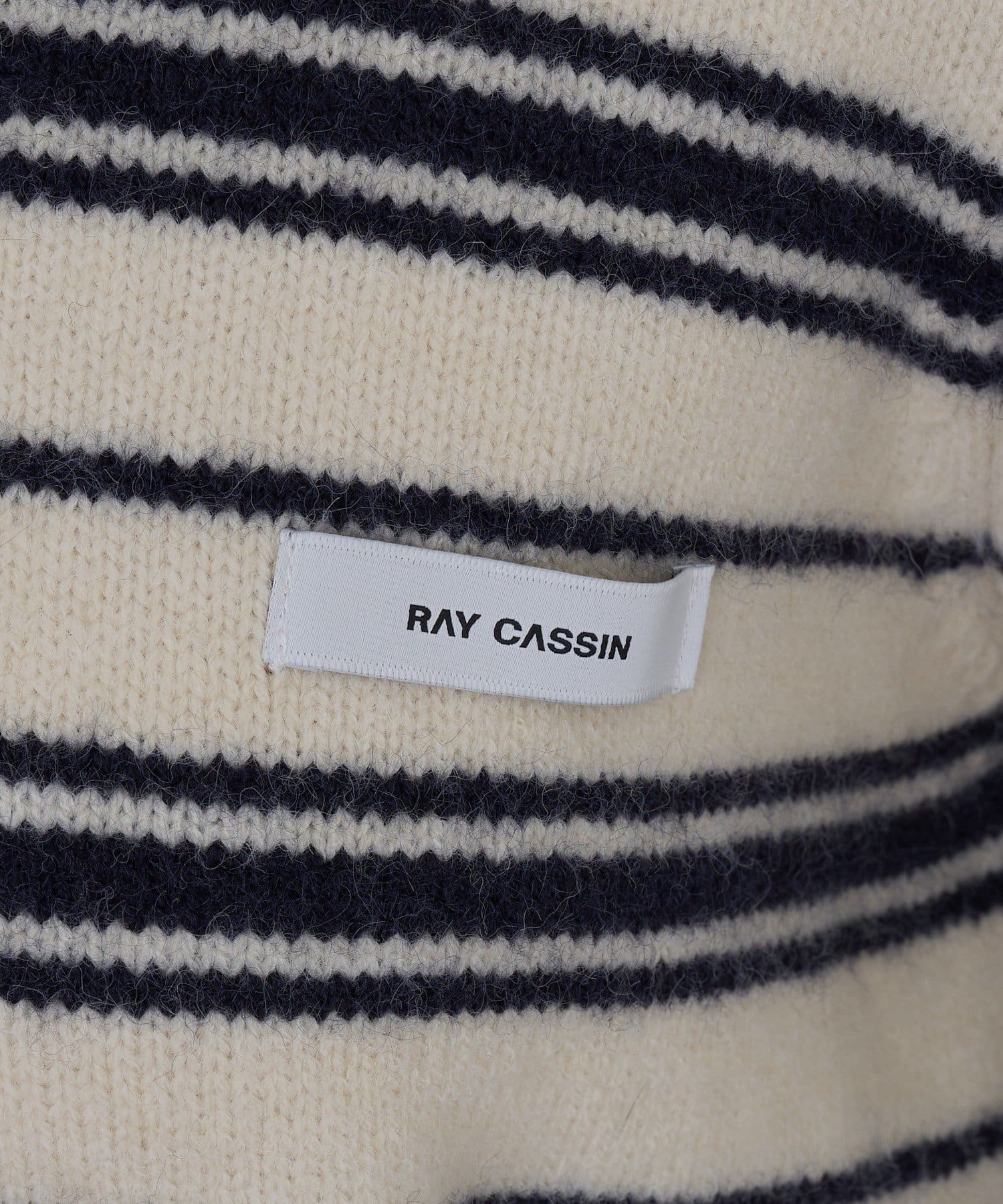 RAY CASSIN(レイカズン) ボーダーポロ襟ニット