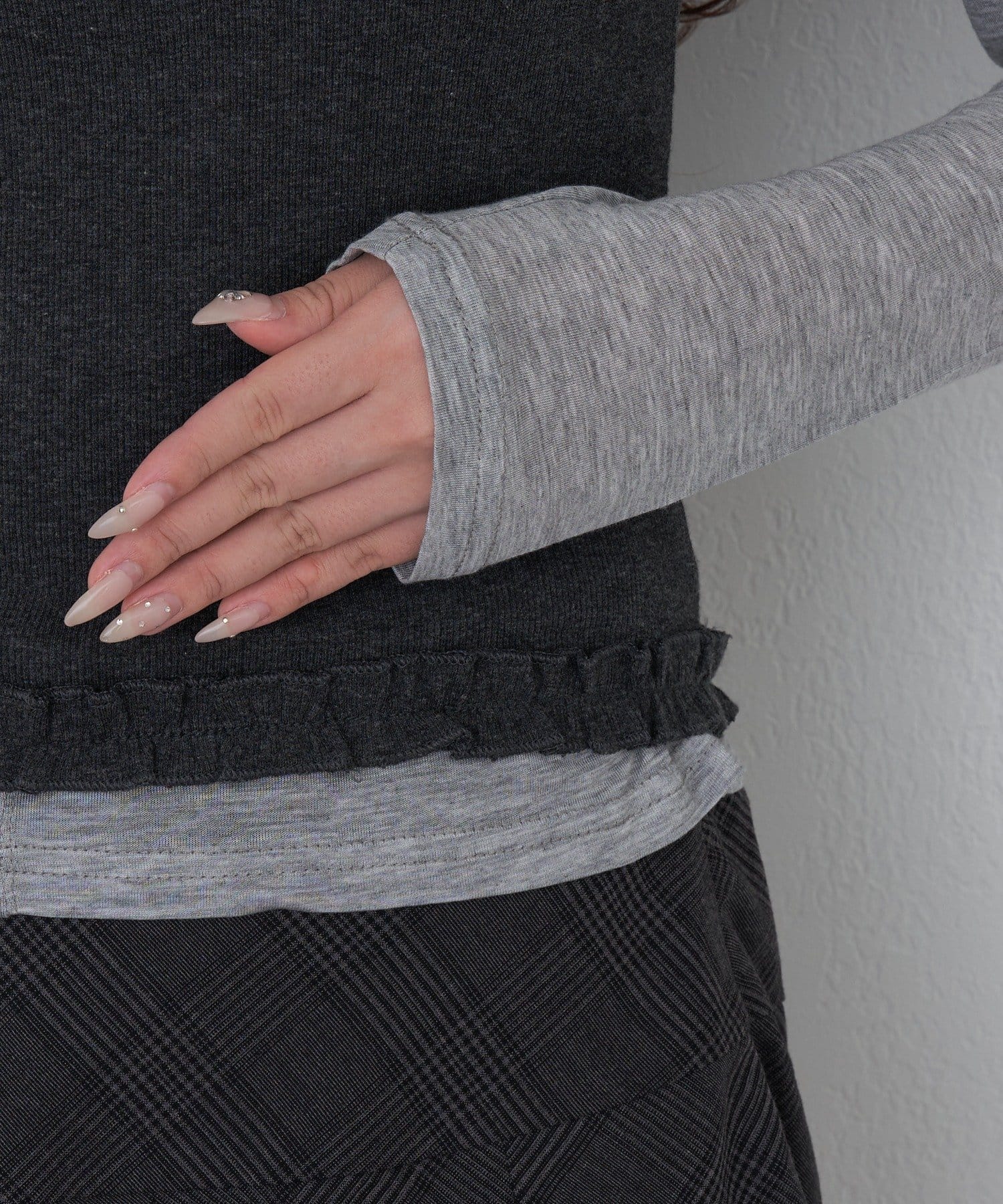 RAY CASSIN(レイカズン) フリルヘンリーシアーロンTSET