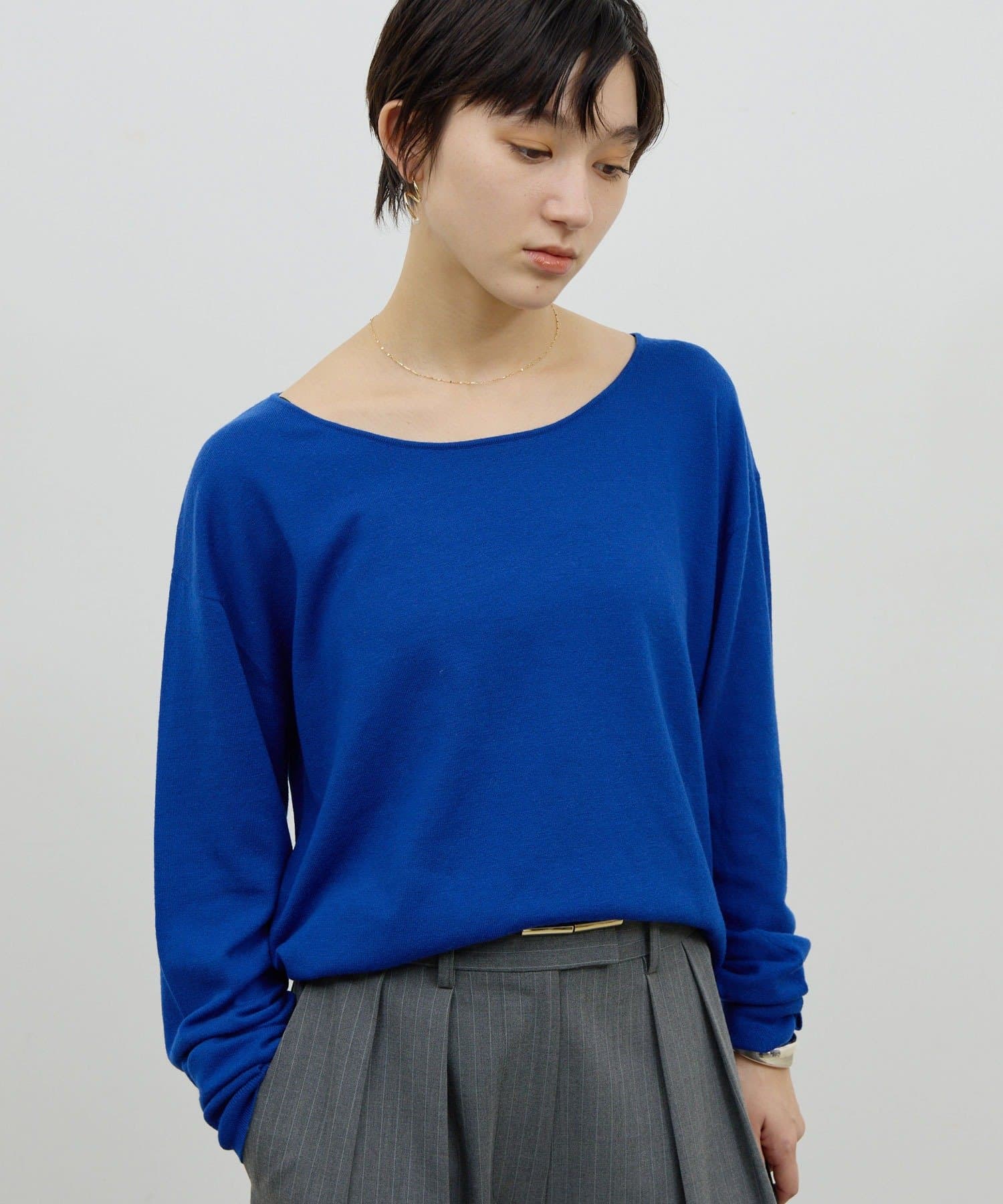 GALLARDAGALANTE(ガリャルダガランテ) 【新色BLU登場】【手洗い可】メリノウールニットプルオーバー