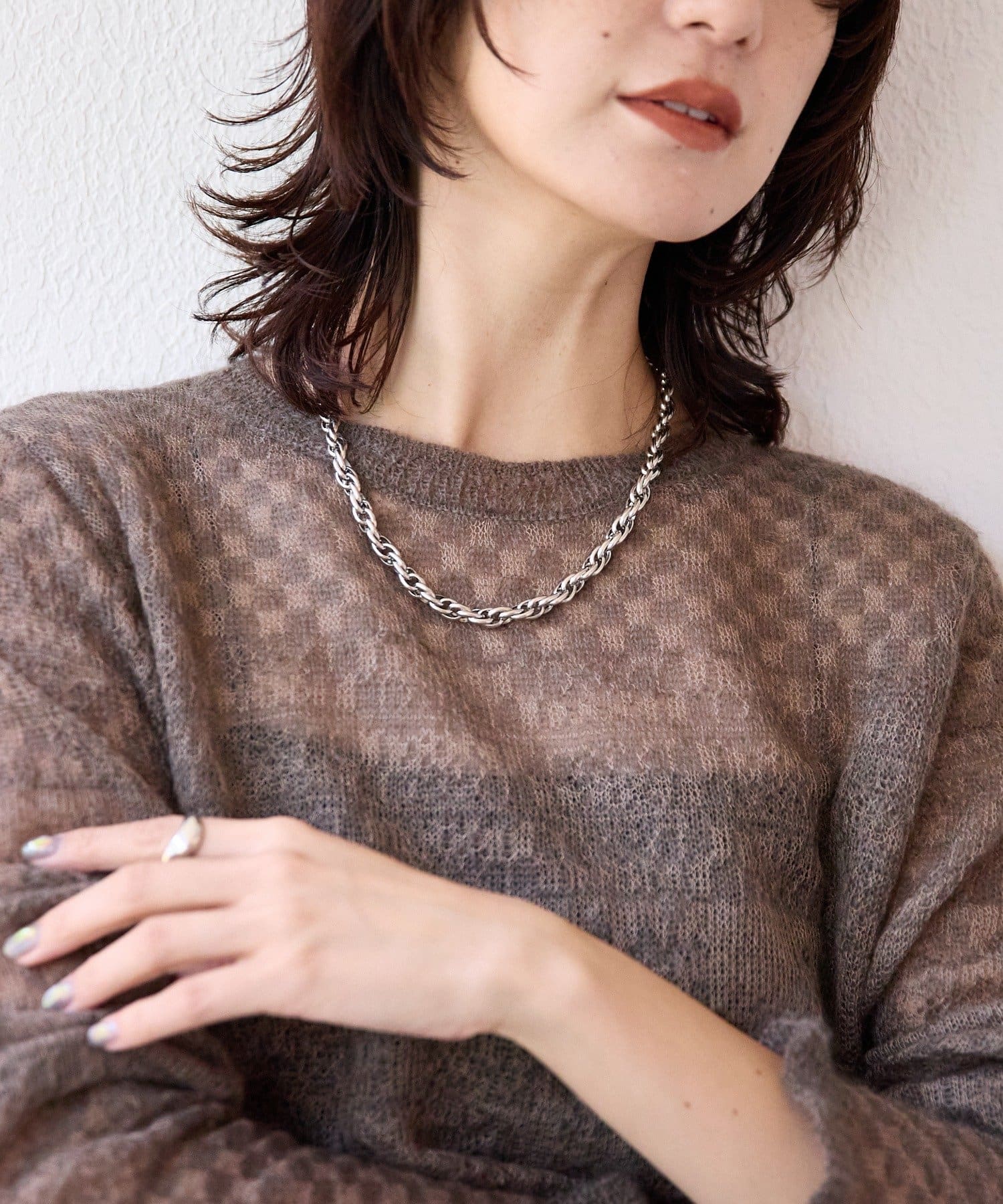 RIVE DROITE(リヴドロワ) 予約【R.good（アールドットグッド）】編み込みチェーンネックレス