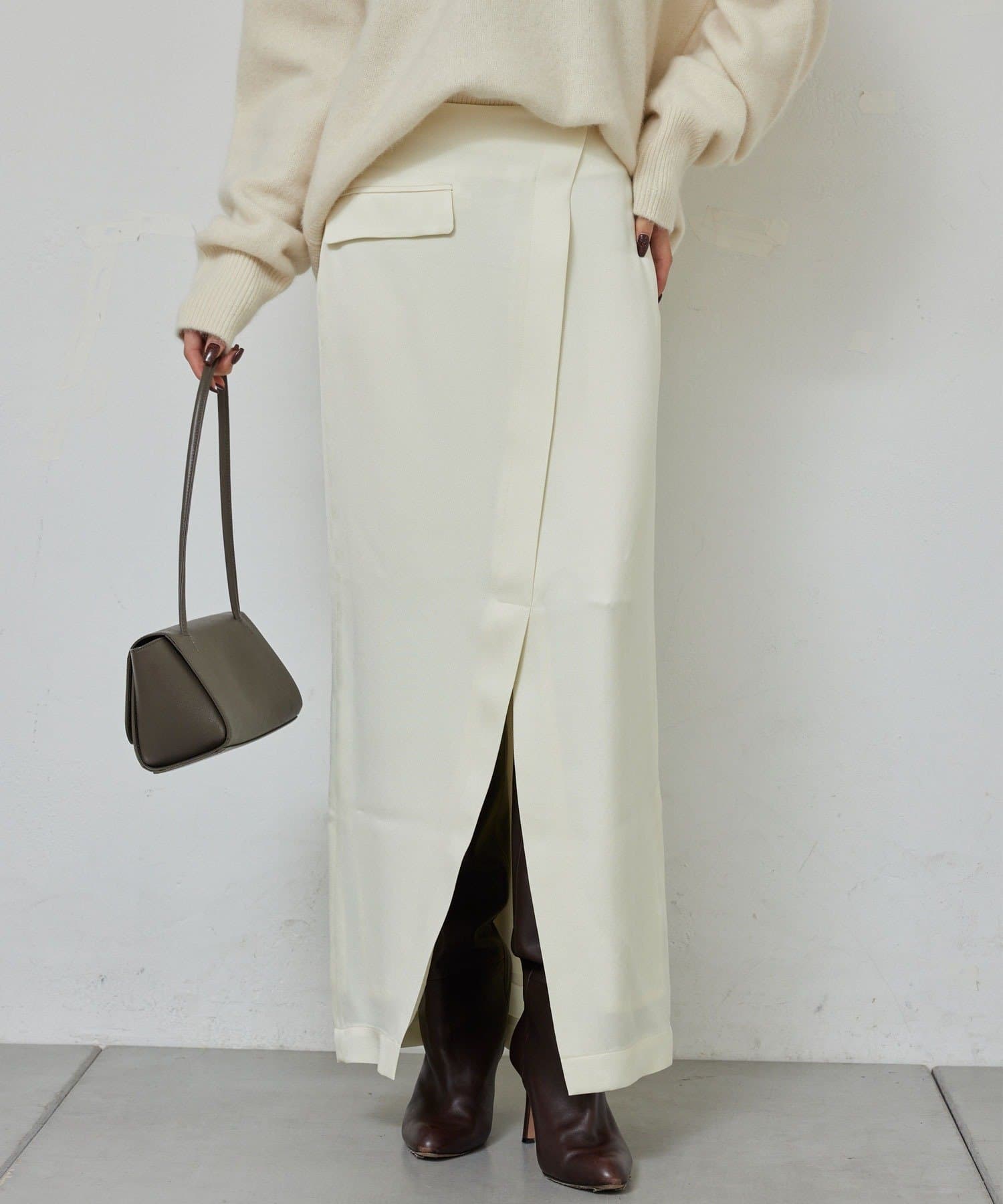 GALLARDAGALANTE(ガリャルダガランテ) アセテートツイルスカート