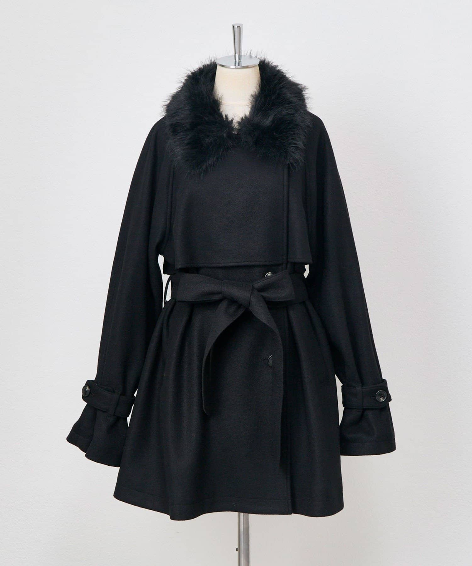 OLIVE des OLIVE(オリーブ デ オリーブ) ファーティペットミドル丈コート