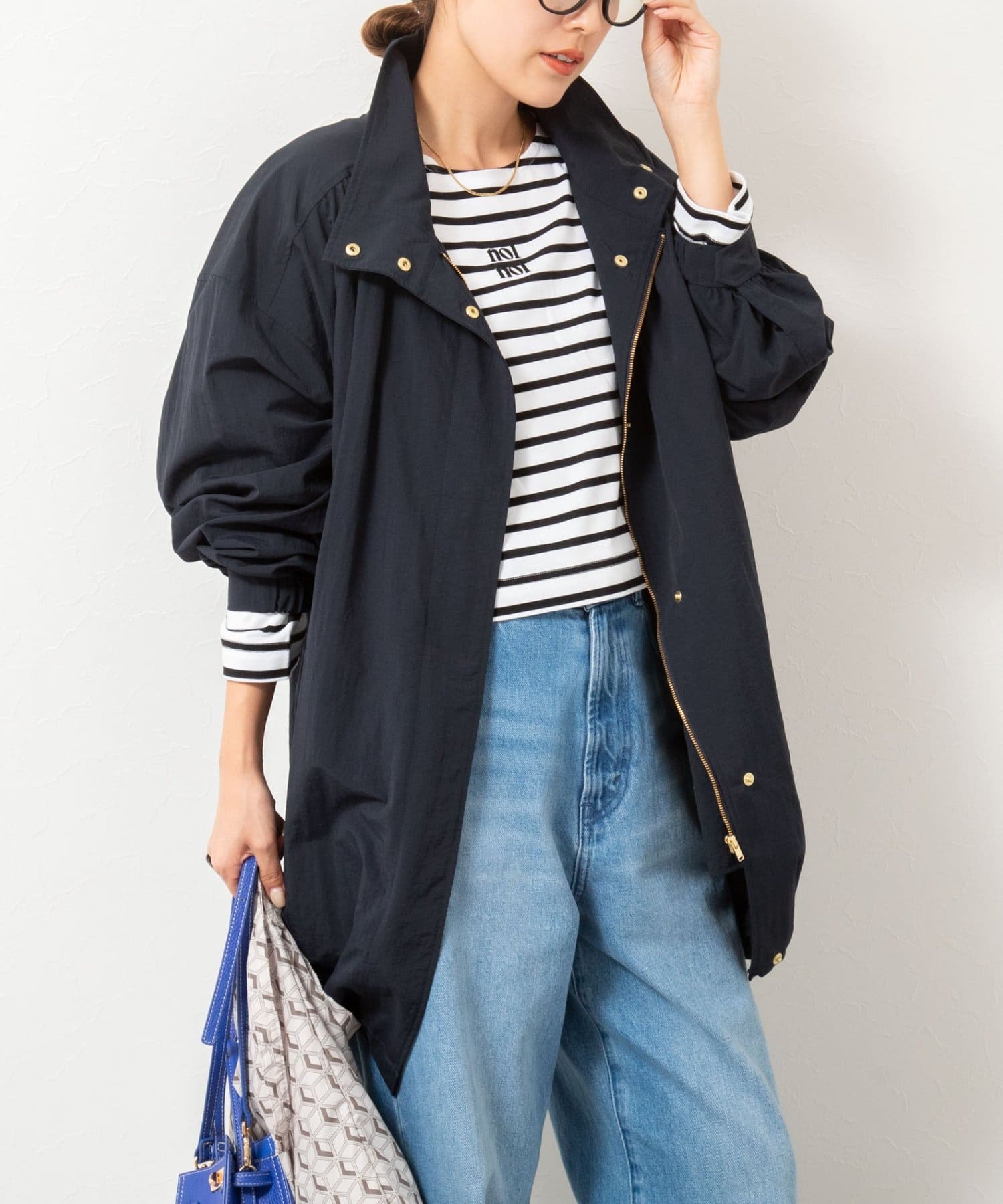 NOLLEY'S(ノーリーズ) ウォッシャブルスタンドネックコート